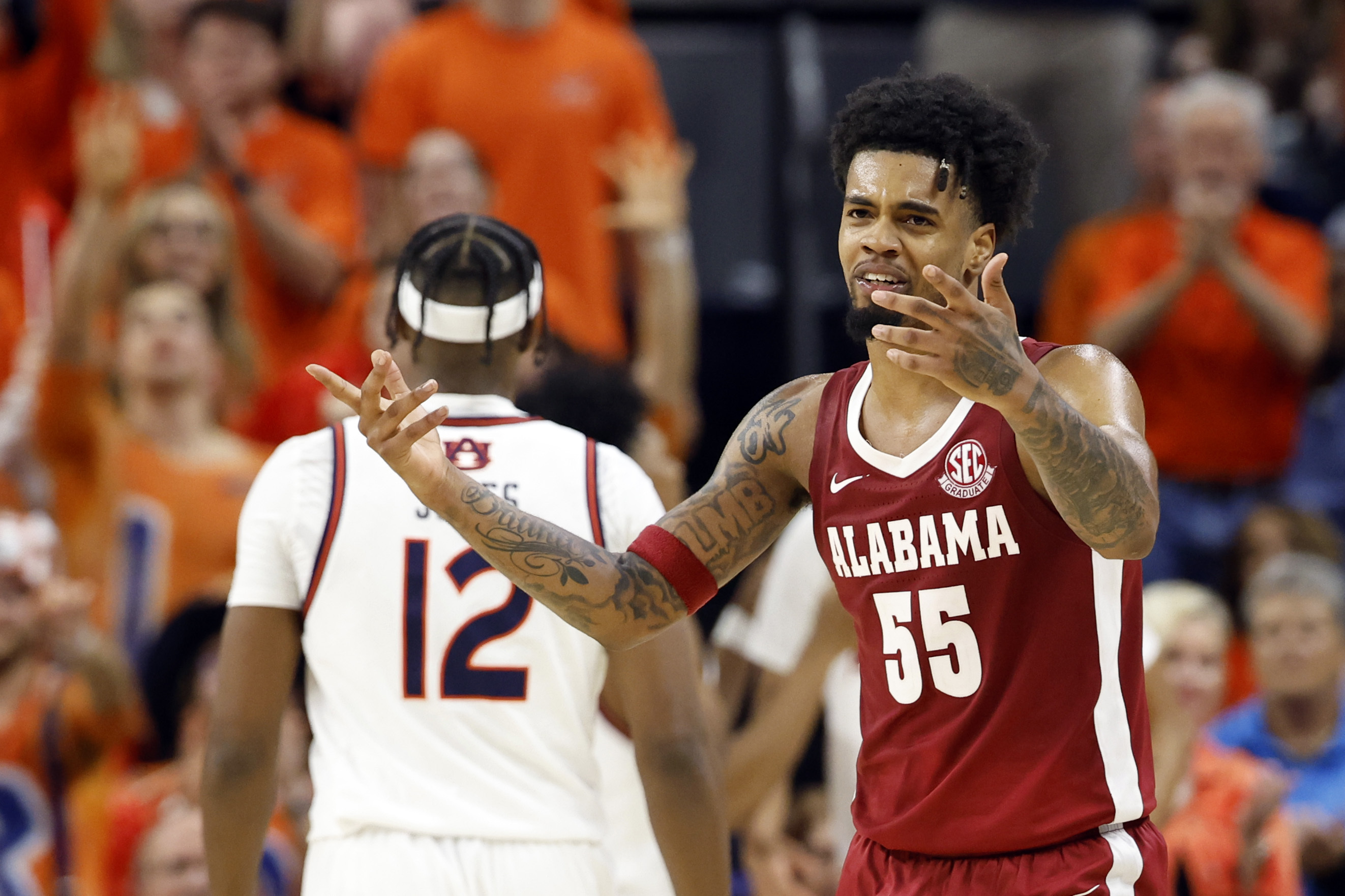 Alabama vs. Auburn basketball Photos from Neville Arena in Auburn, AL