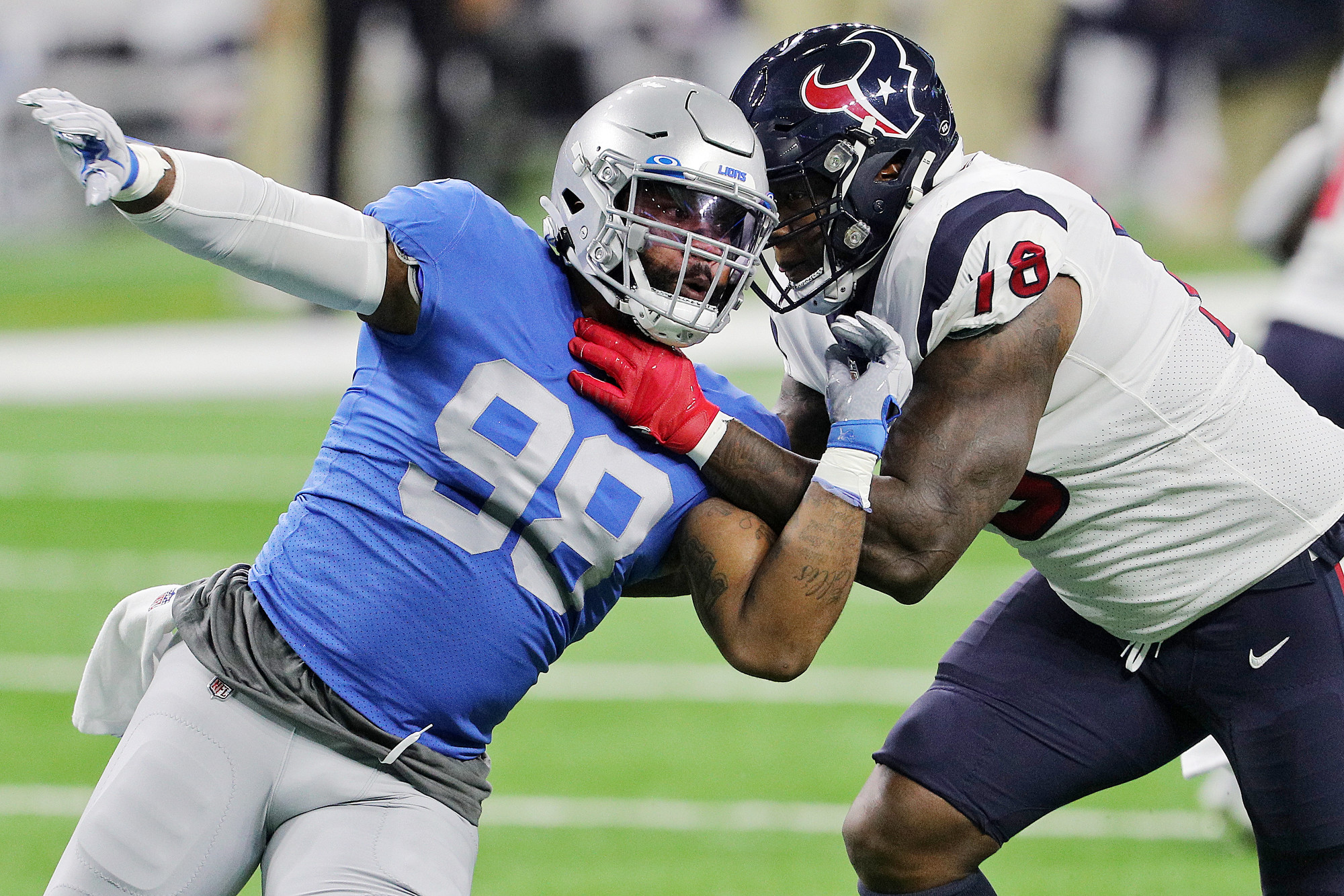 Texans' Tyrell Adams has career game against Lions