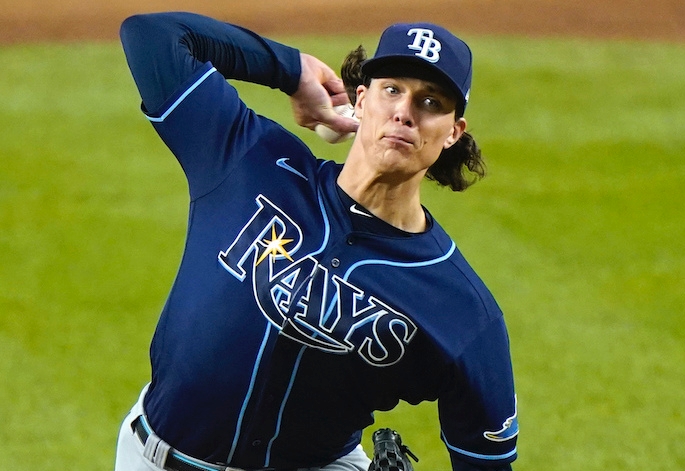 Rays' Tyler Glasnow blames torn elbow ligament on MLB's substance