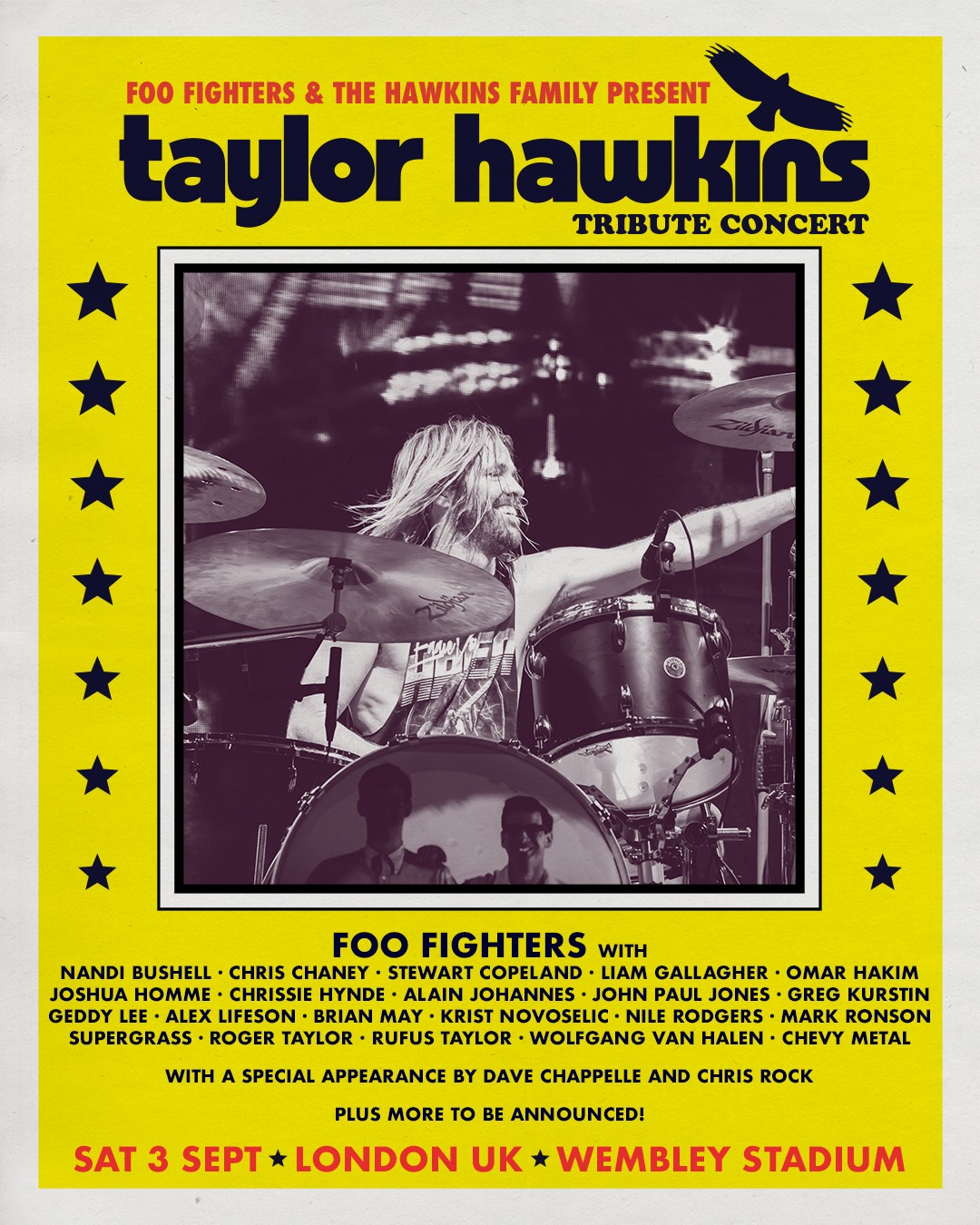 Taylor Hawkins tribute concert in London tops this weeks streaming and broadcast music