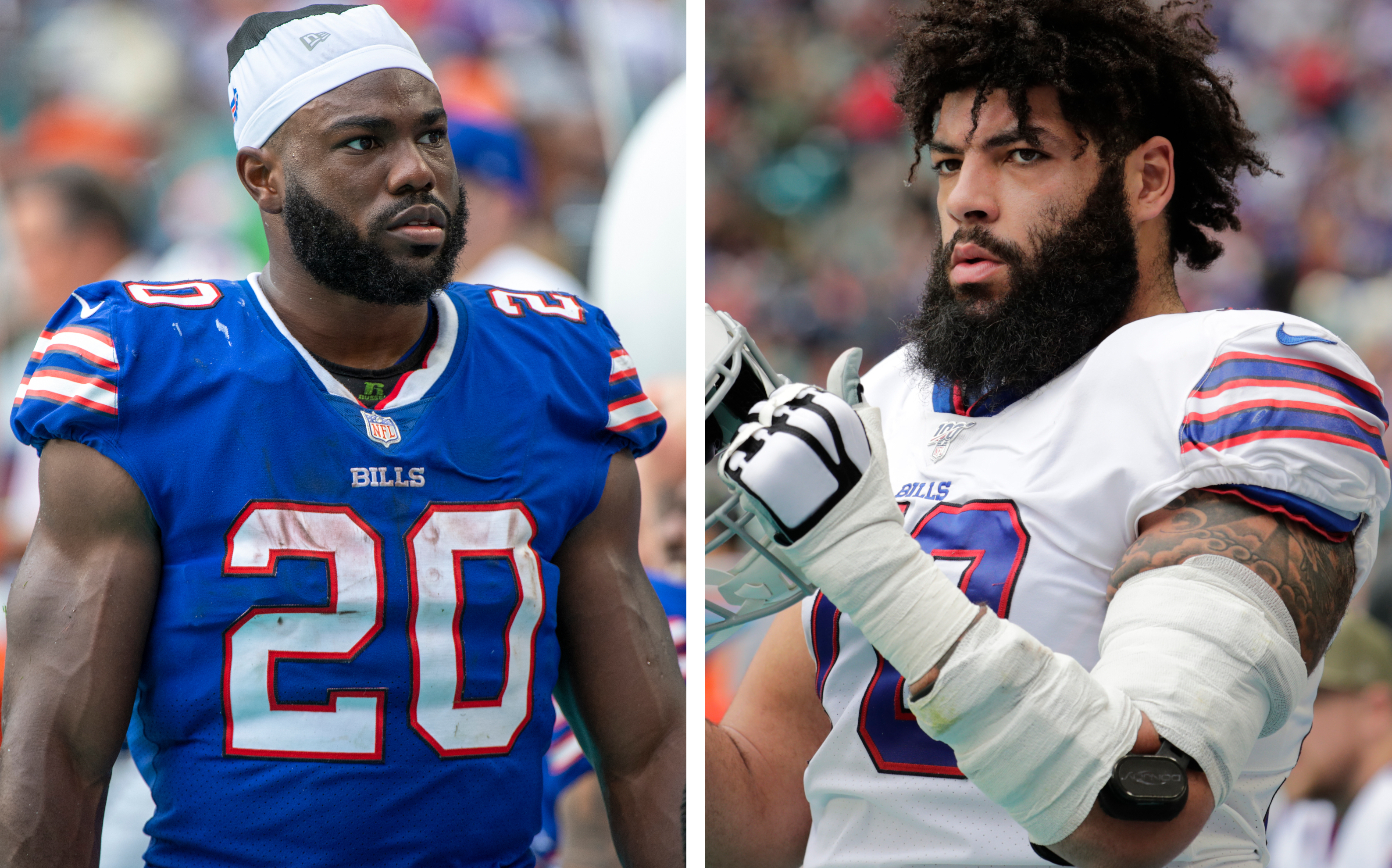 Buffalo Bills' Tremaine Edmunds (49) during the first half of an NFL  preseason football game ag …