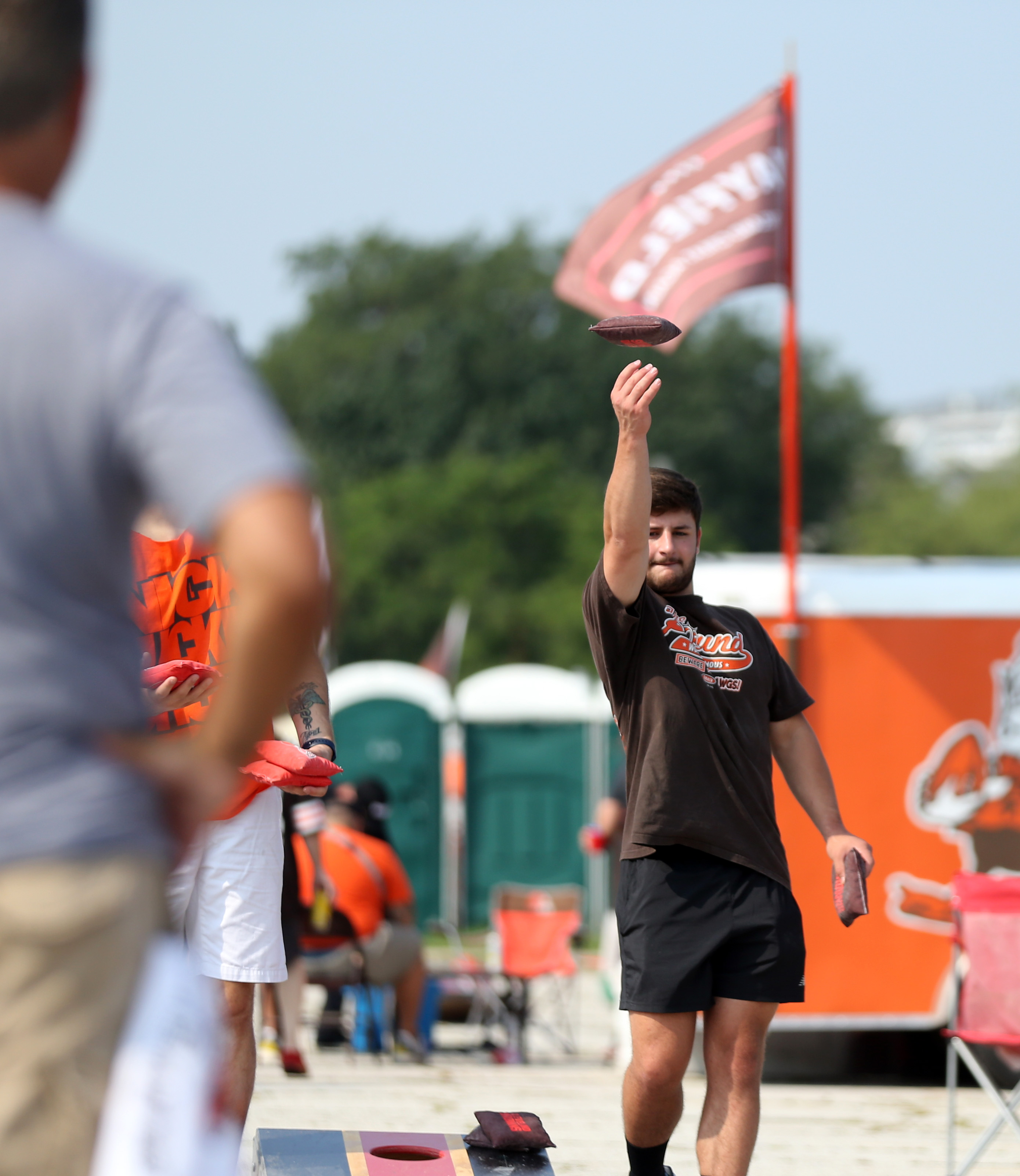 Cleveland Browns fans tailgate at Muni Lot, August 22, 2021 