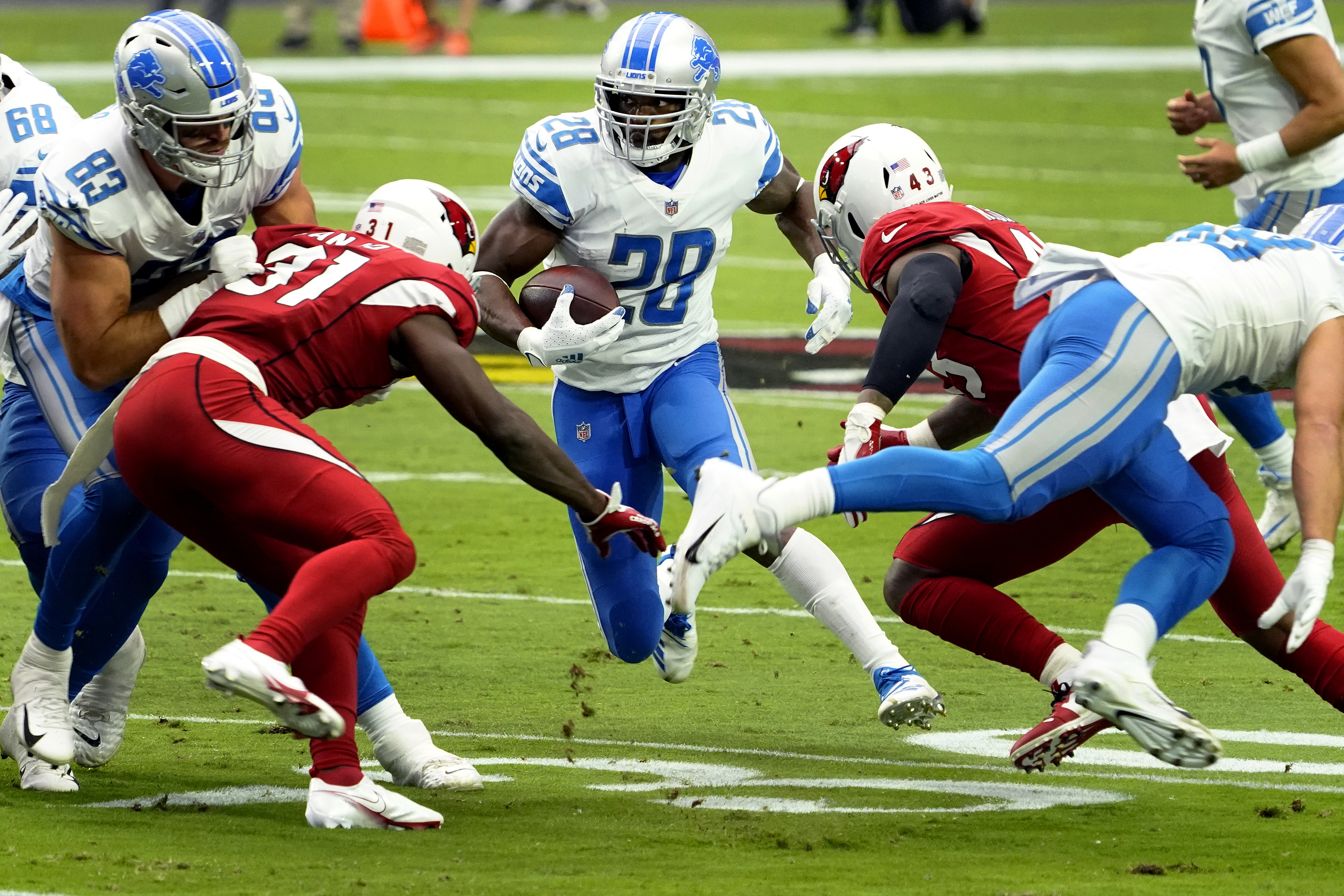 How will Adrian Peterson affect fantasy outlook for Lions RBs