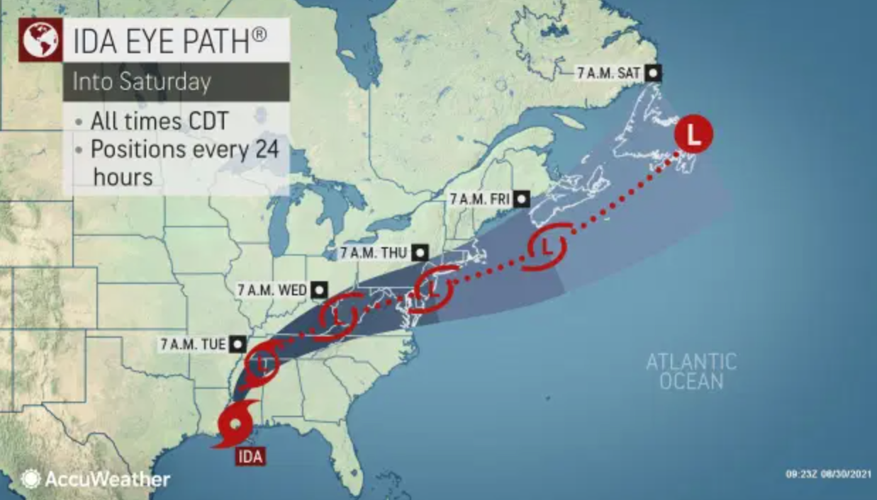 hurricane ida new jersey map