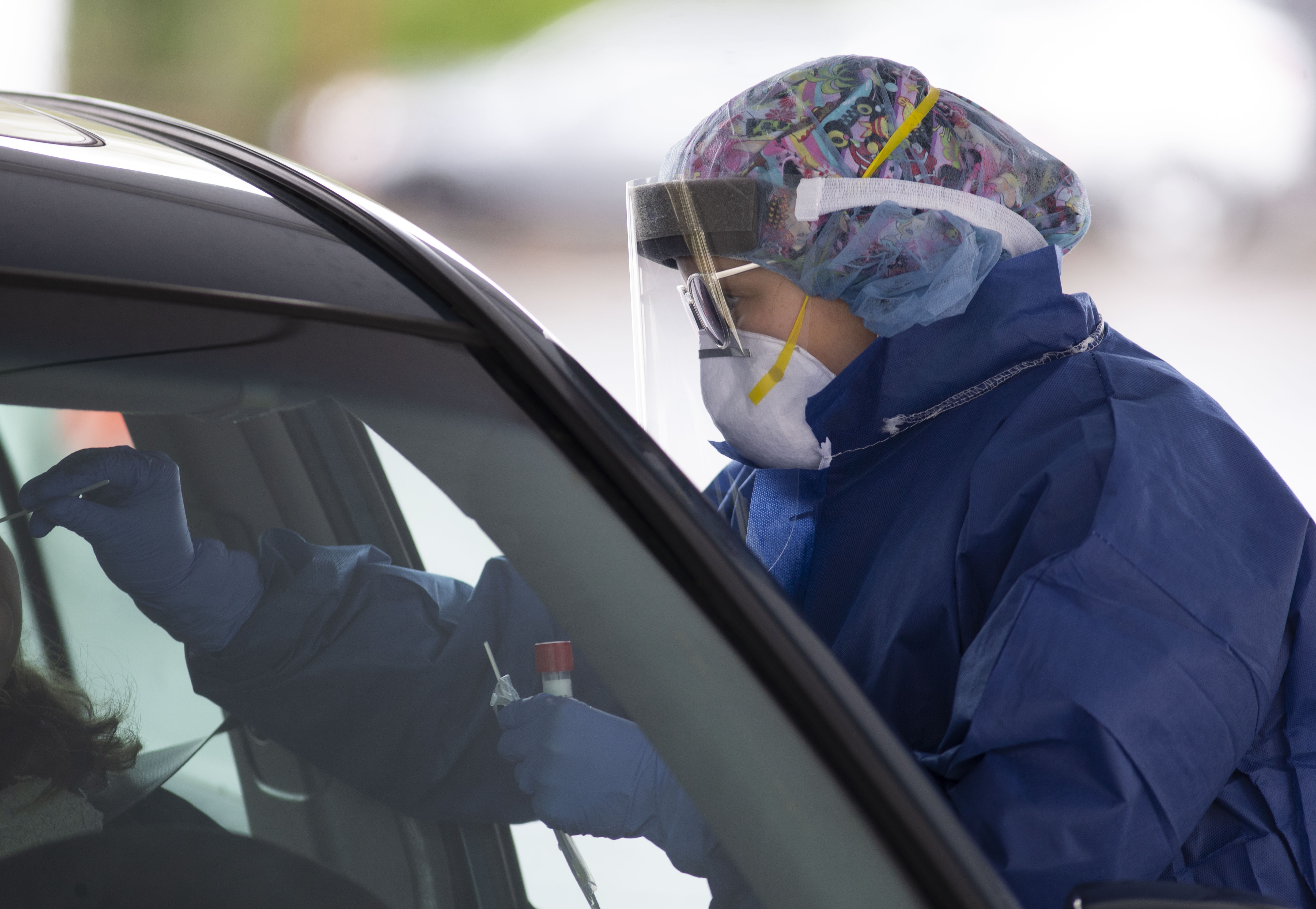 Coronavirus drive-thru testing at Providence Health & Services in ...