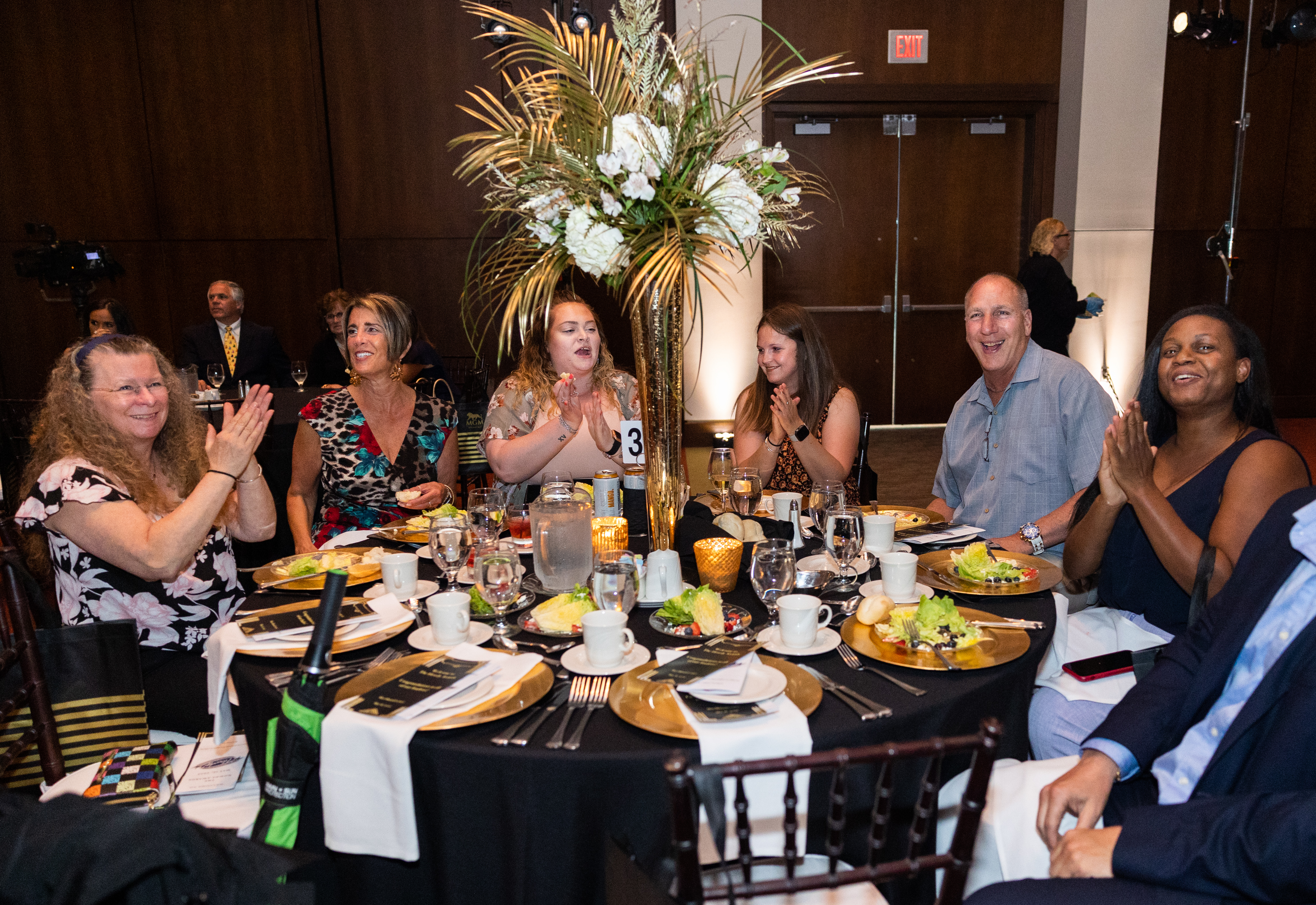Gary Rome Auto Group table celebrating at the 25th annual Howdy Awards for Hospitality Excellence held at the MassMutual Center Monday evening, May 16, 2022. (Hoang ‘Leon’ Nguyen / The Republican)