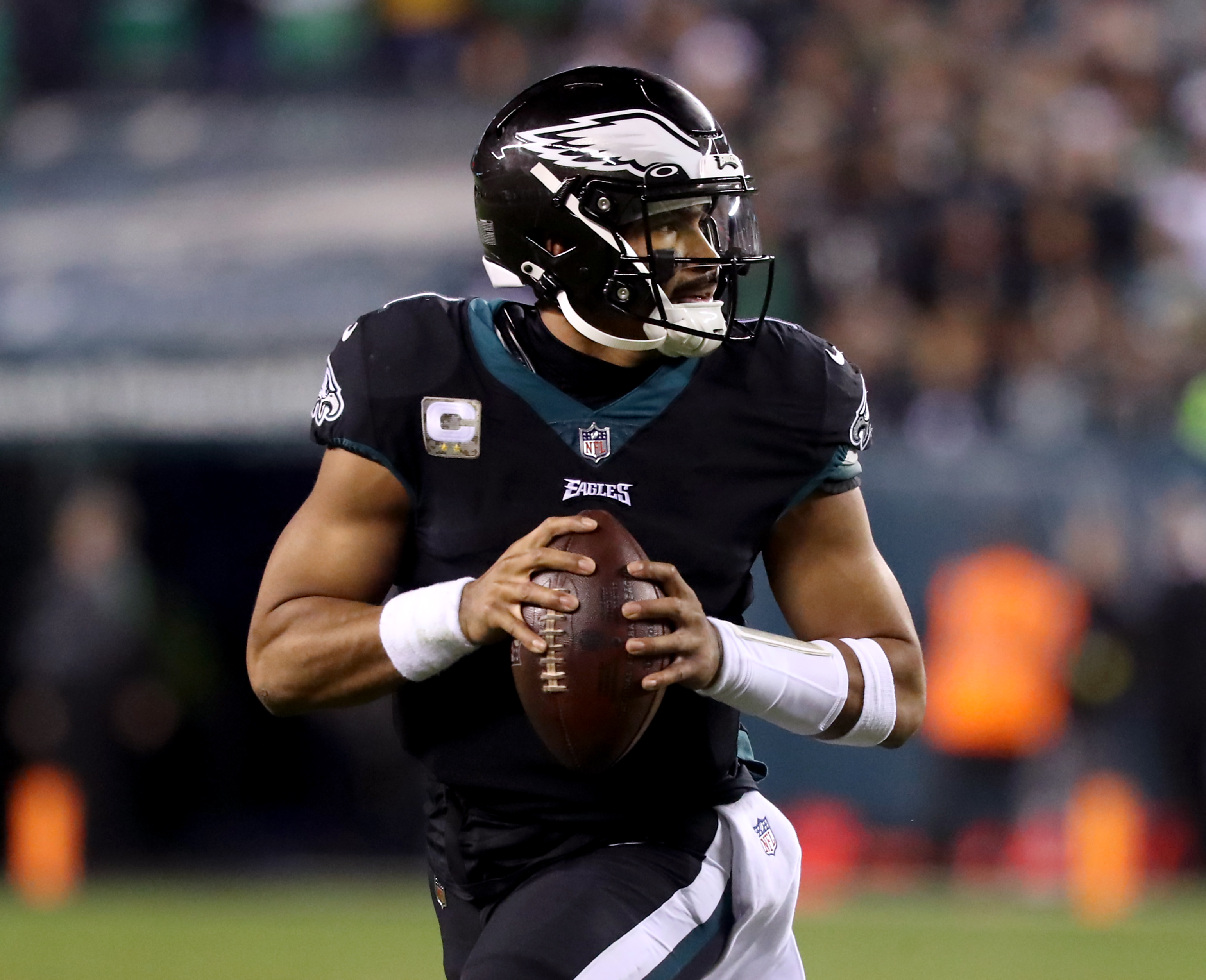 Philadelphia Eagles defensive end Brandon Graham (55) reacts during the NFL  football game against the Green Bay Packers, Sunday, Nov. 27, 2022, in  Philadelphia. (AP Photo/Chris Szagola Stock Photo - Alamy