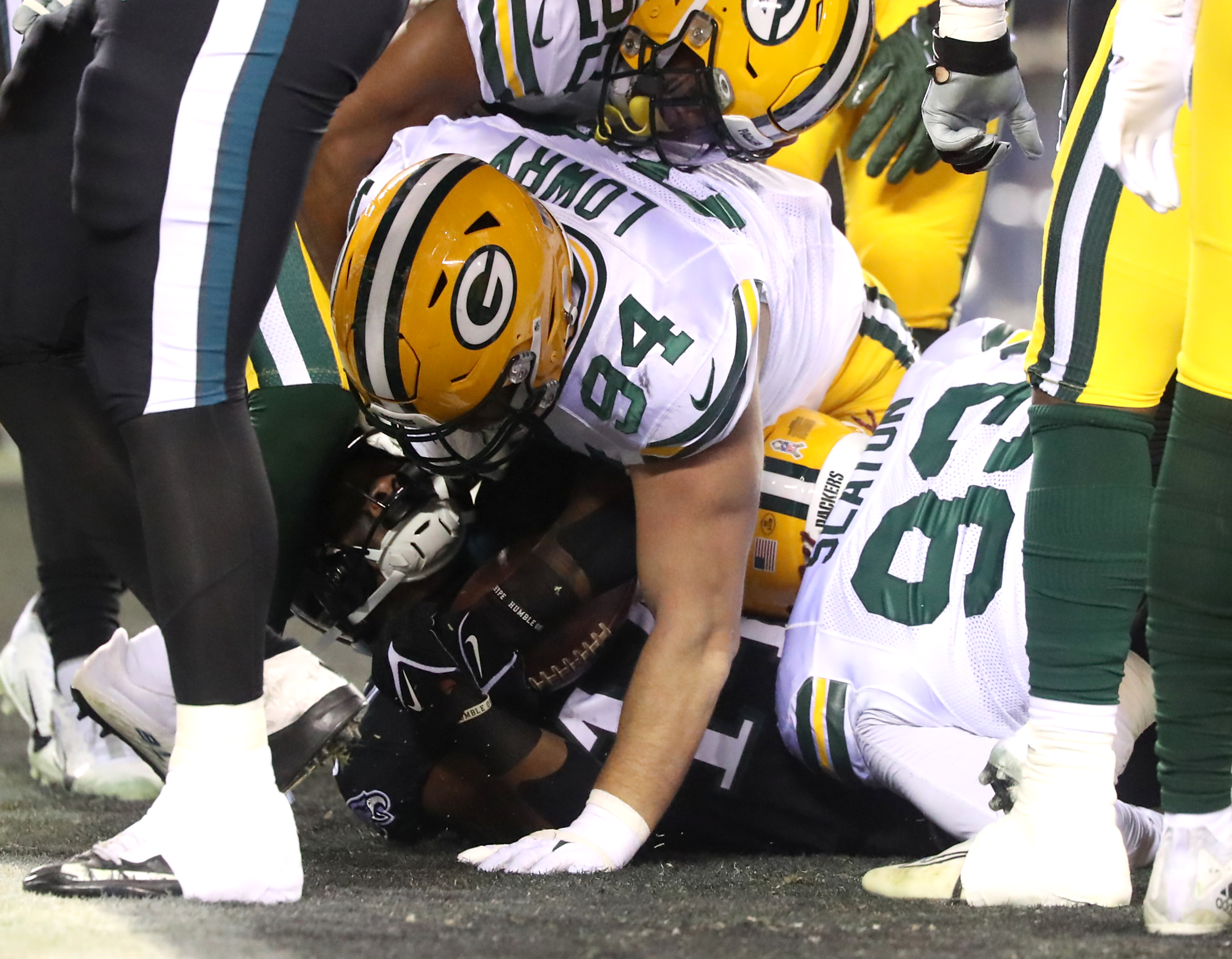 Green Bay Packers wide receiver Allen Lazard (13) looks on during the NFL  football game against the Philadelphia Eagles, Sunday, Nov. 27, 2022, in  Philadelphia. (AP Photo/Chris Szagola Stock Photo - Alamy