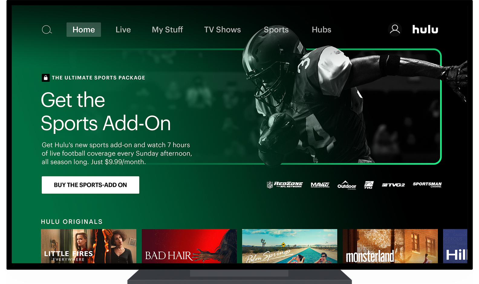 Hulu + Live TV adds NFL Network, NFL RedZone