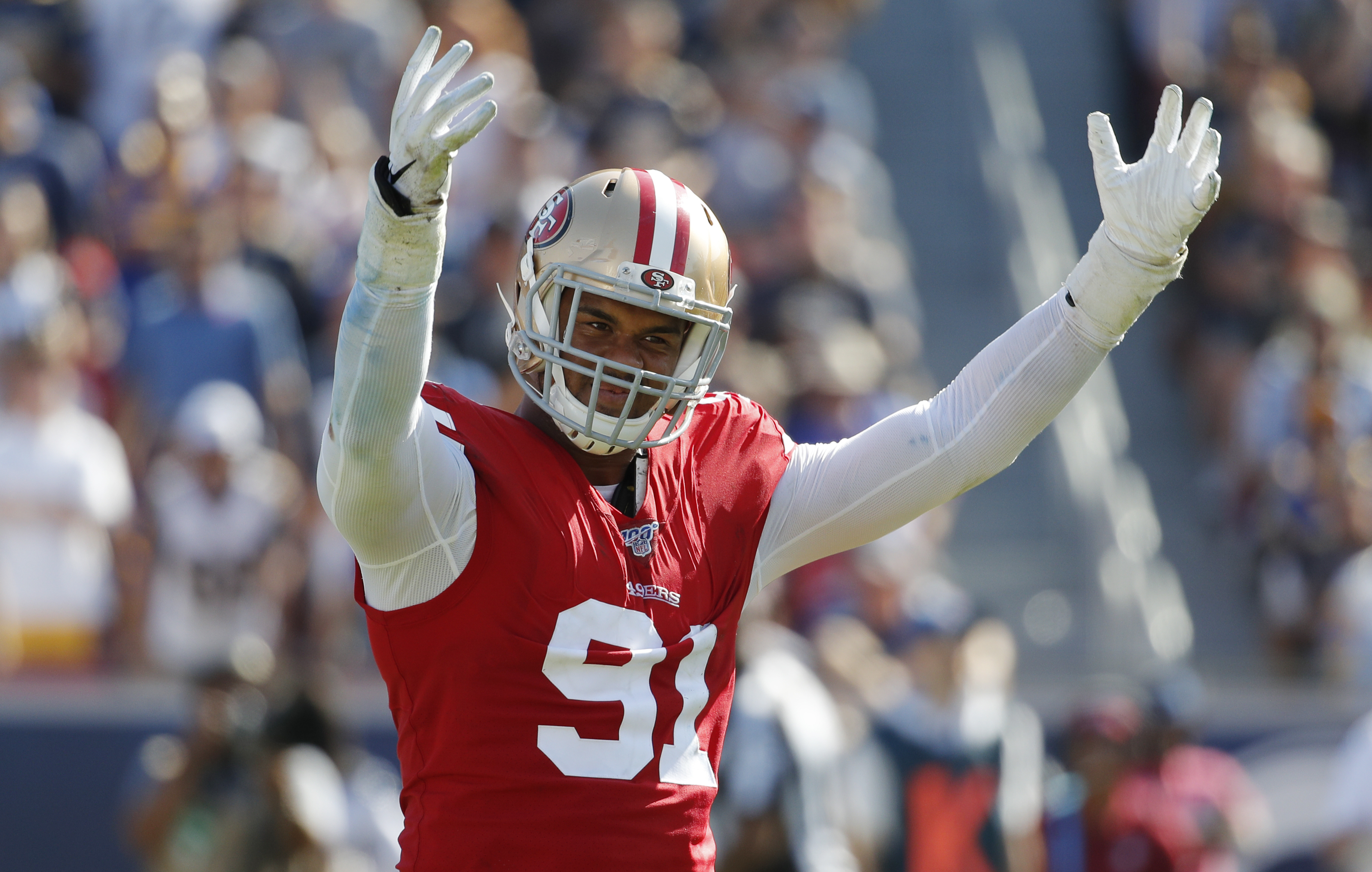 49ers' Arik Armstead, looking for bounce-back year, already impressing