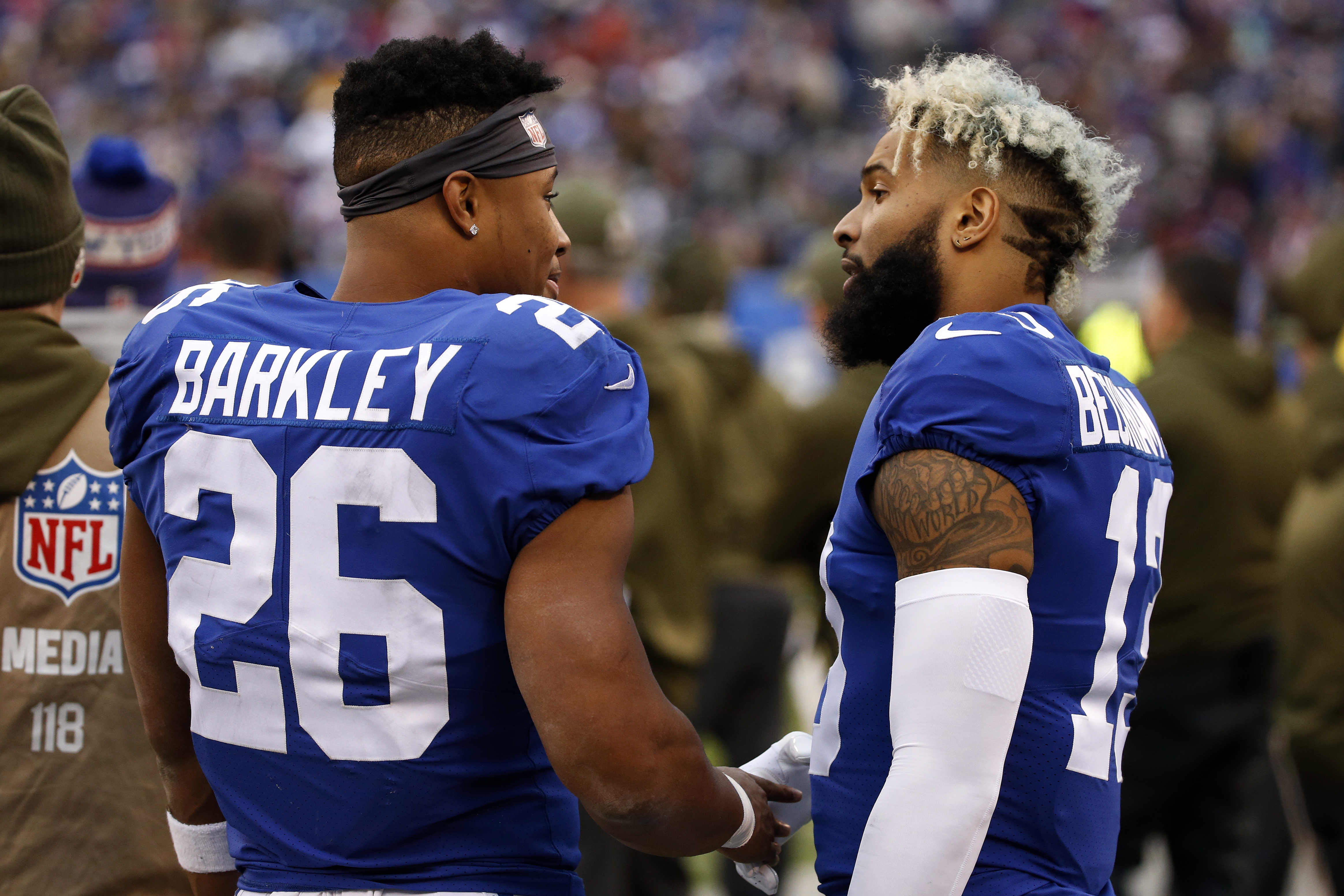 Here is what Giants' Saquon Barkley told me about Odell Beckham Jr.  blockbuster trade at Penn State Pro Day 