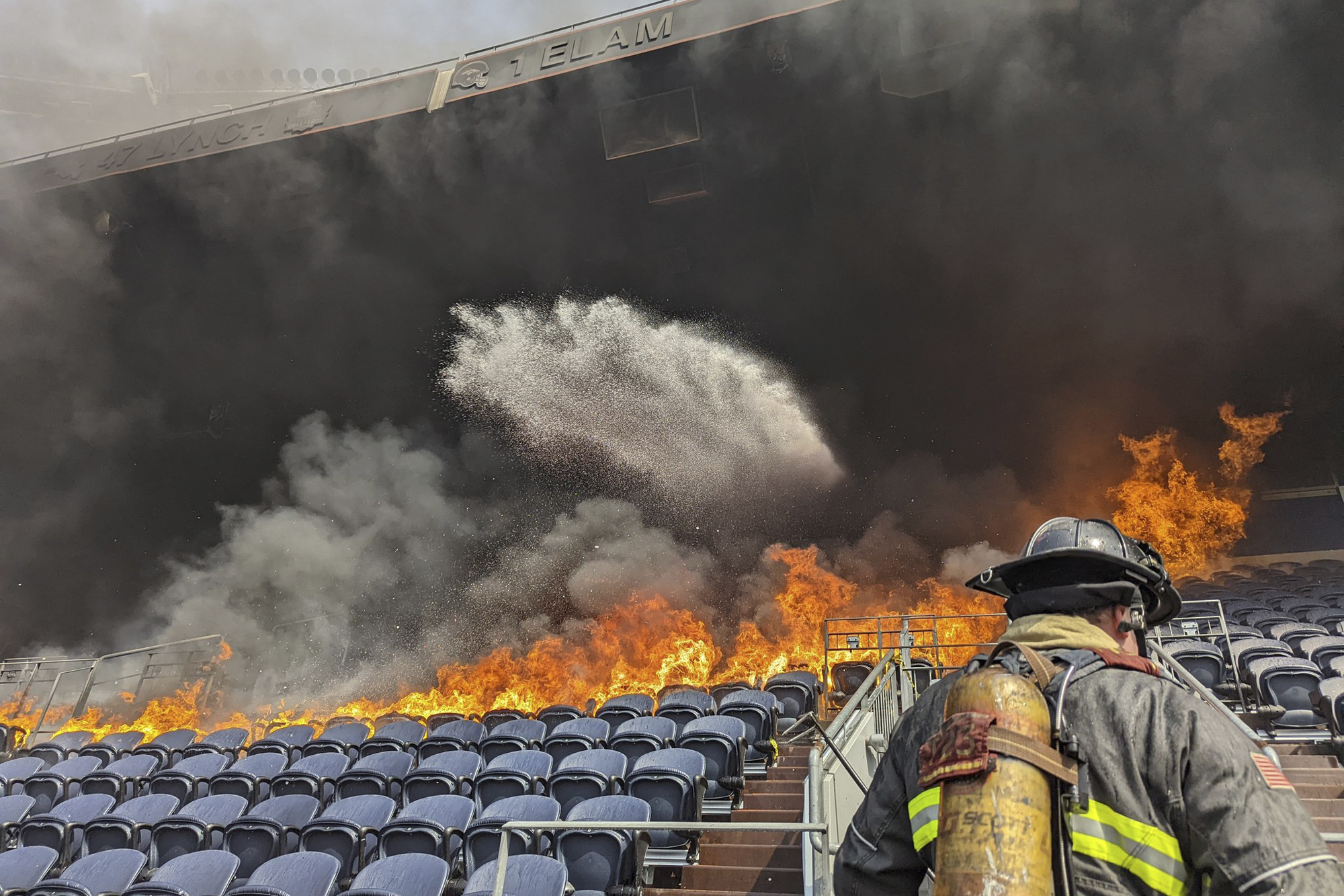 NFL stadium catches fire, plastic seats burn with 'ferocity' - mlive.com