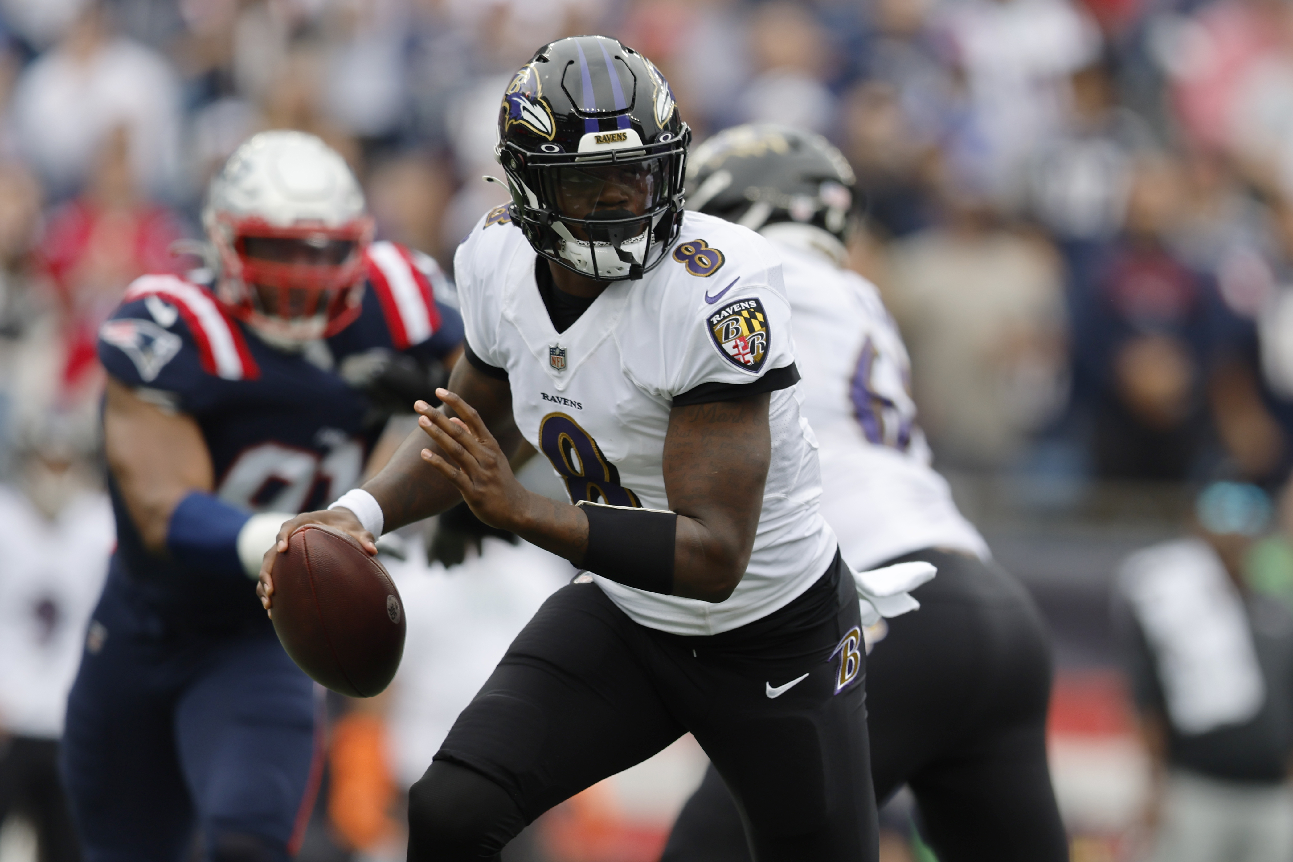 How the Ravens beat the Saints: Lamar Jackson, Justin Houston lead way for  Baltimore - The Athletic