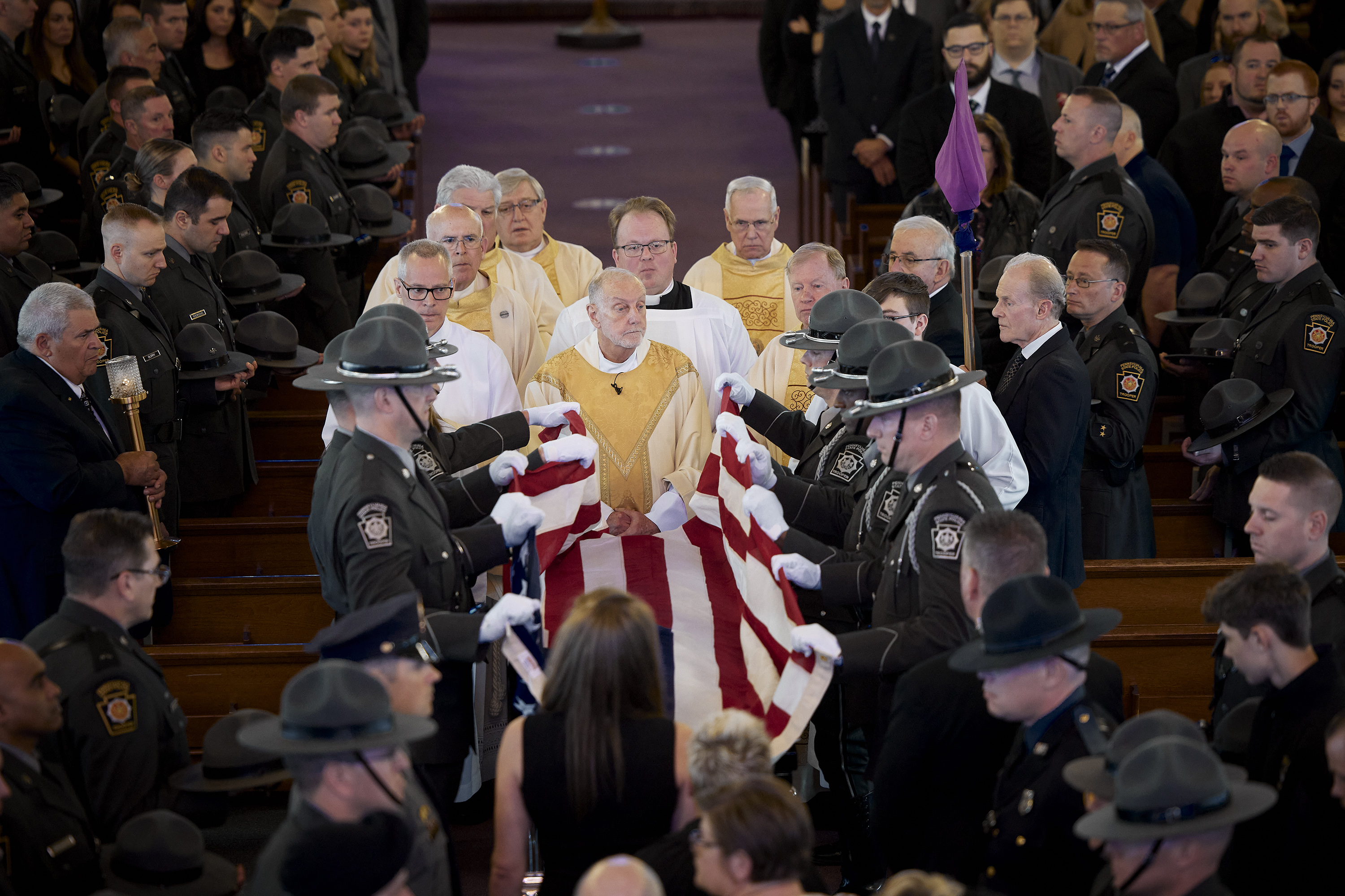 Funeral services for Pennsylvania State Police Trooper Martin F. Mack