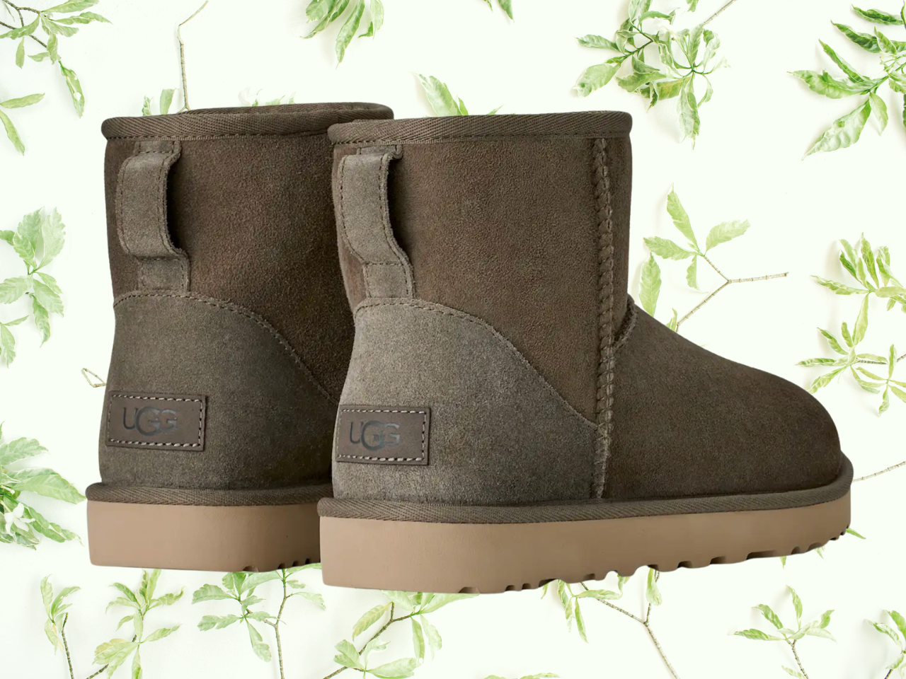 Ugg Classic Mini II boots in neutral green discounted 35 