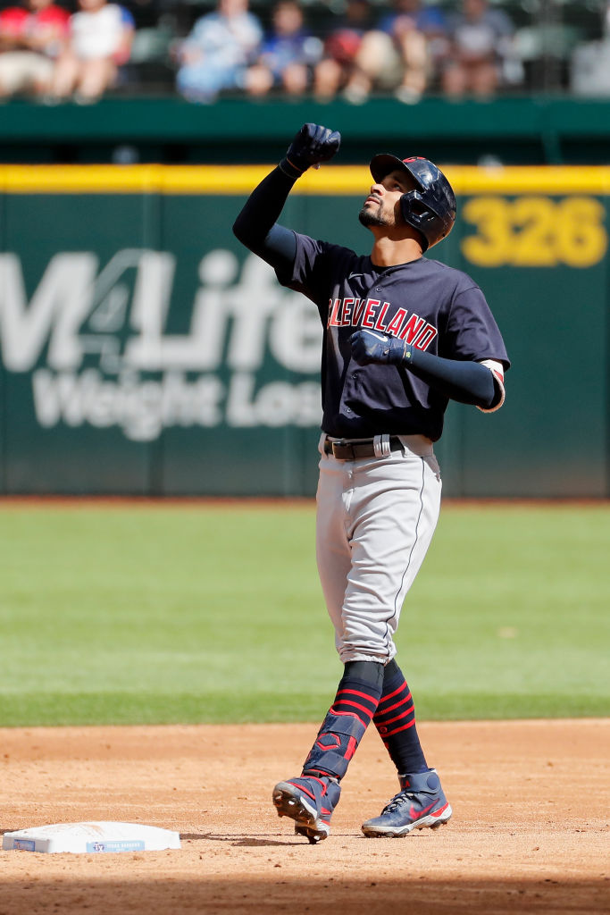 Game Used Jersey - Amed Rosario #1 - Cleveland Indians @ Texas