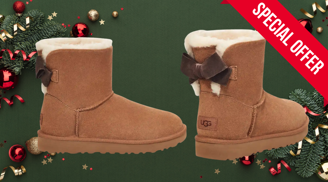 Rare deal Ugg just slashed the price of the popular Mini Bailey Suede Bow by 30 syracuse