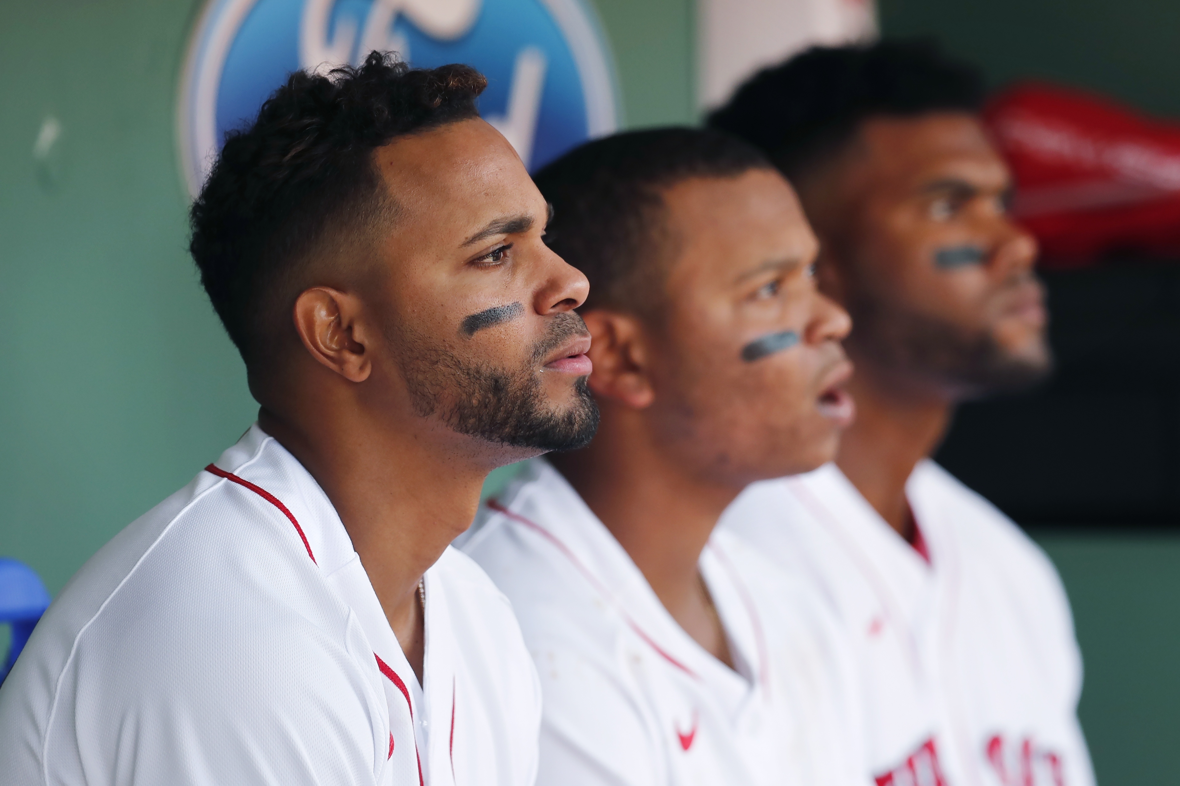 Franchy Cordero starting at first base, batting 8th for Boston Red