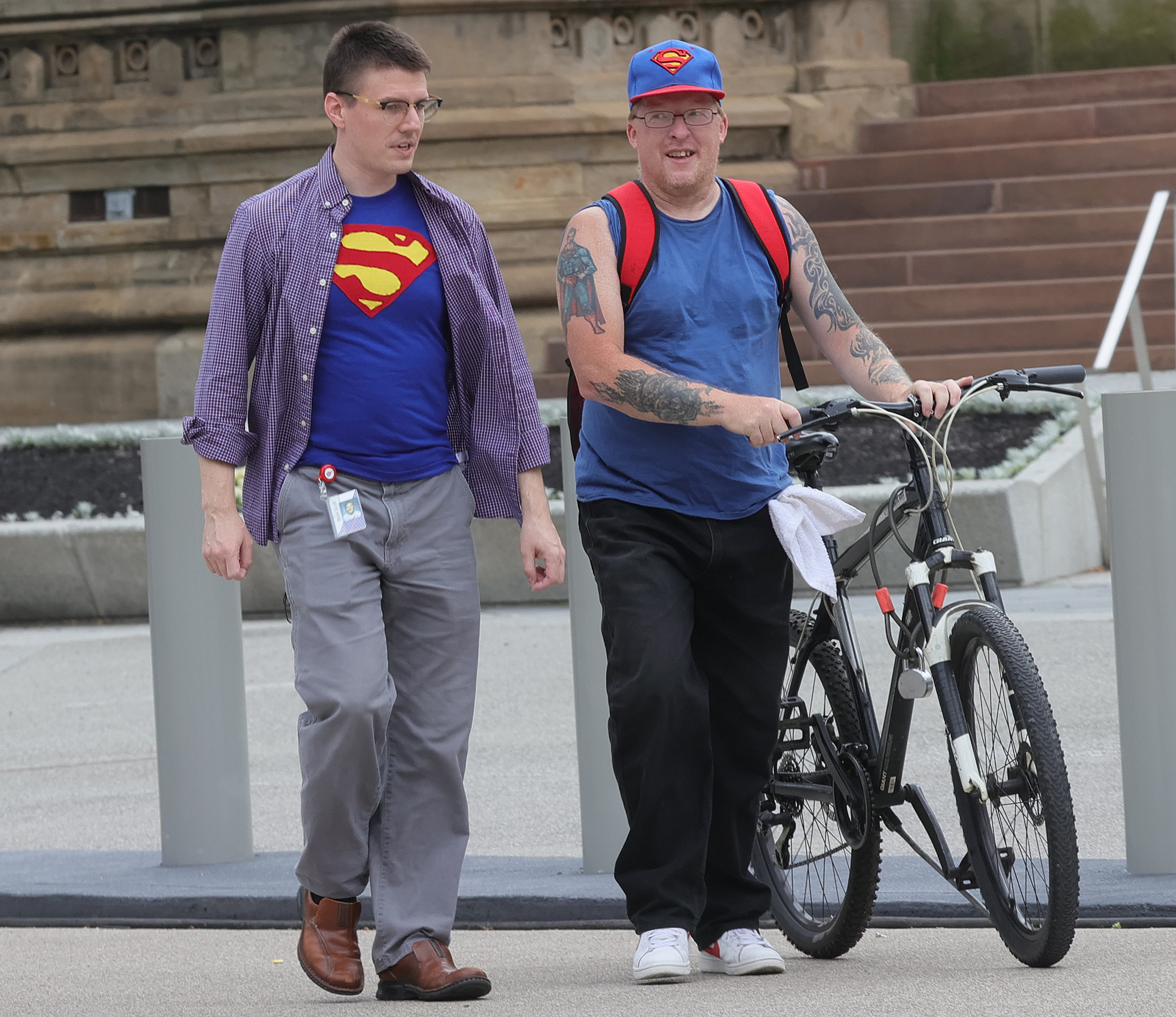 Superman set at Public Square being built as Superior Avenue set is ...