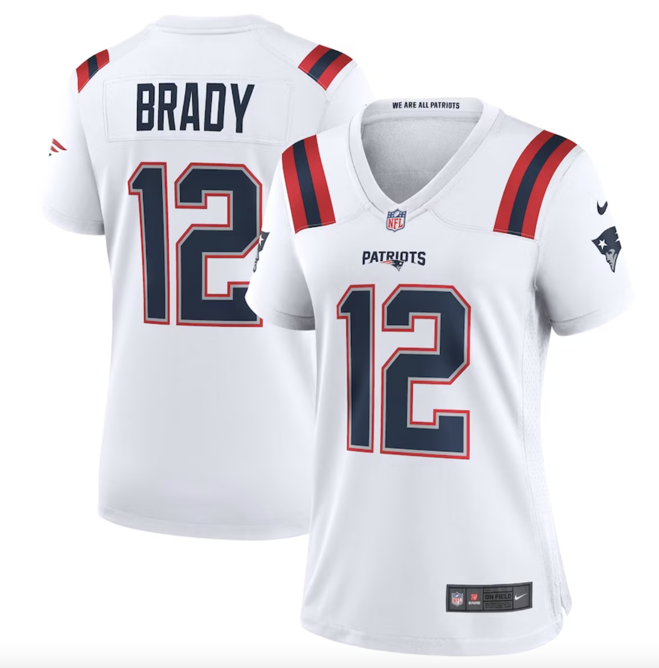 Men's Nike Tom Brady White New England Patriots Retired Game Jersey