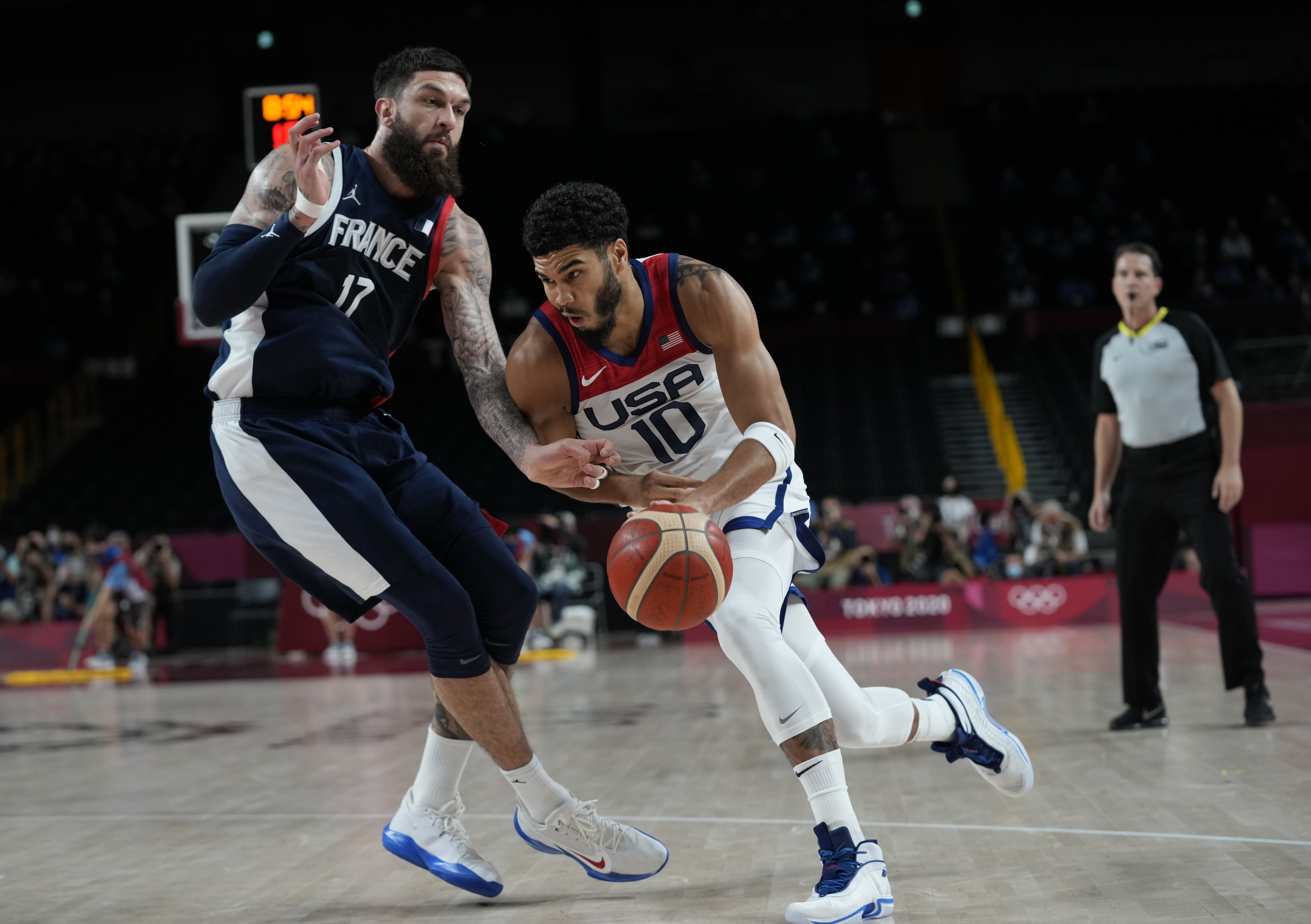 Kevin Durant and Jayson Tatum Lead Team U.S.A. in Scoring at Half