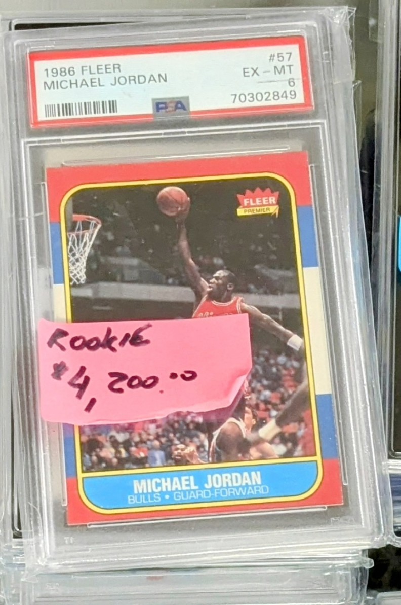 holographic card holder 1987-88 Fleer #59 Michael Jordan BGS 7.5  Basketball Card Guy