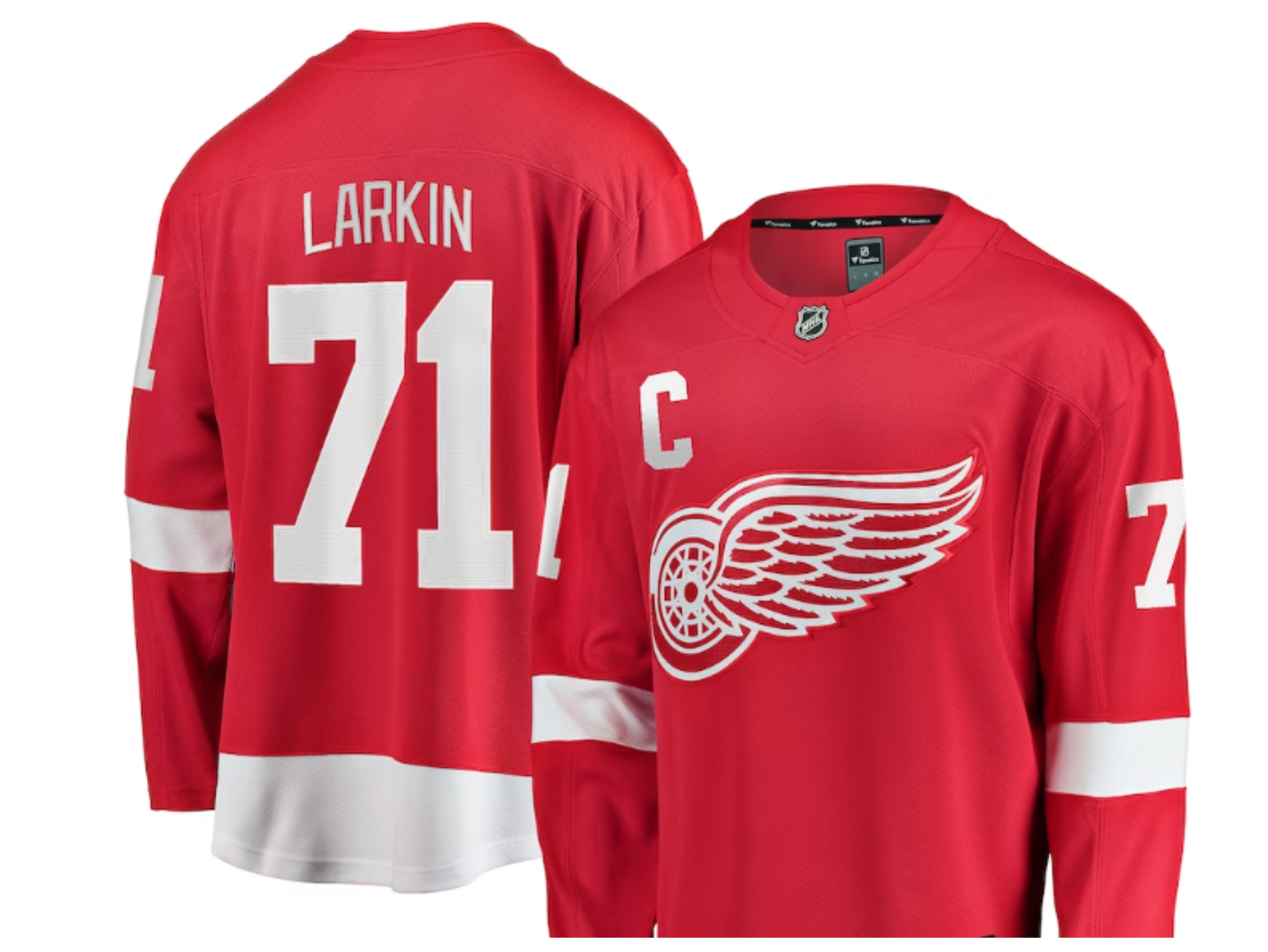 DYLAN LARKIN Signed Detroit Red Wings Red Adidas PRO Jersey