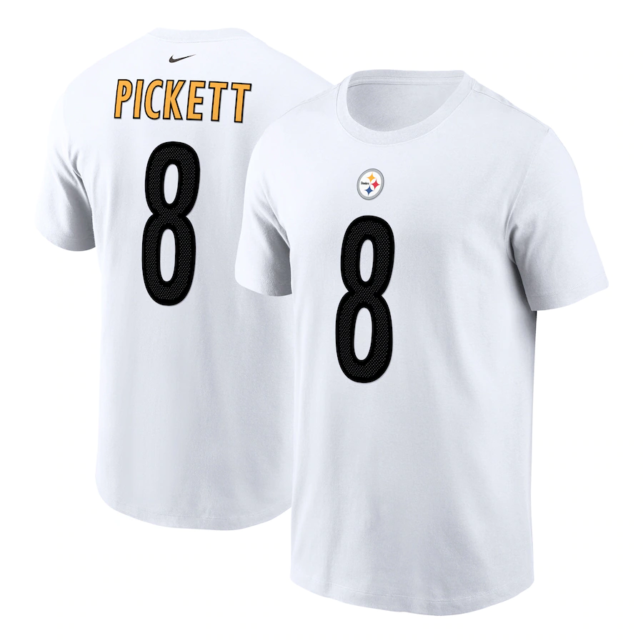 Men's Majestic Threads Kenny Pickett Cream/Black Pittsburgh