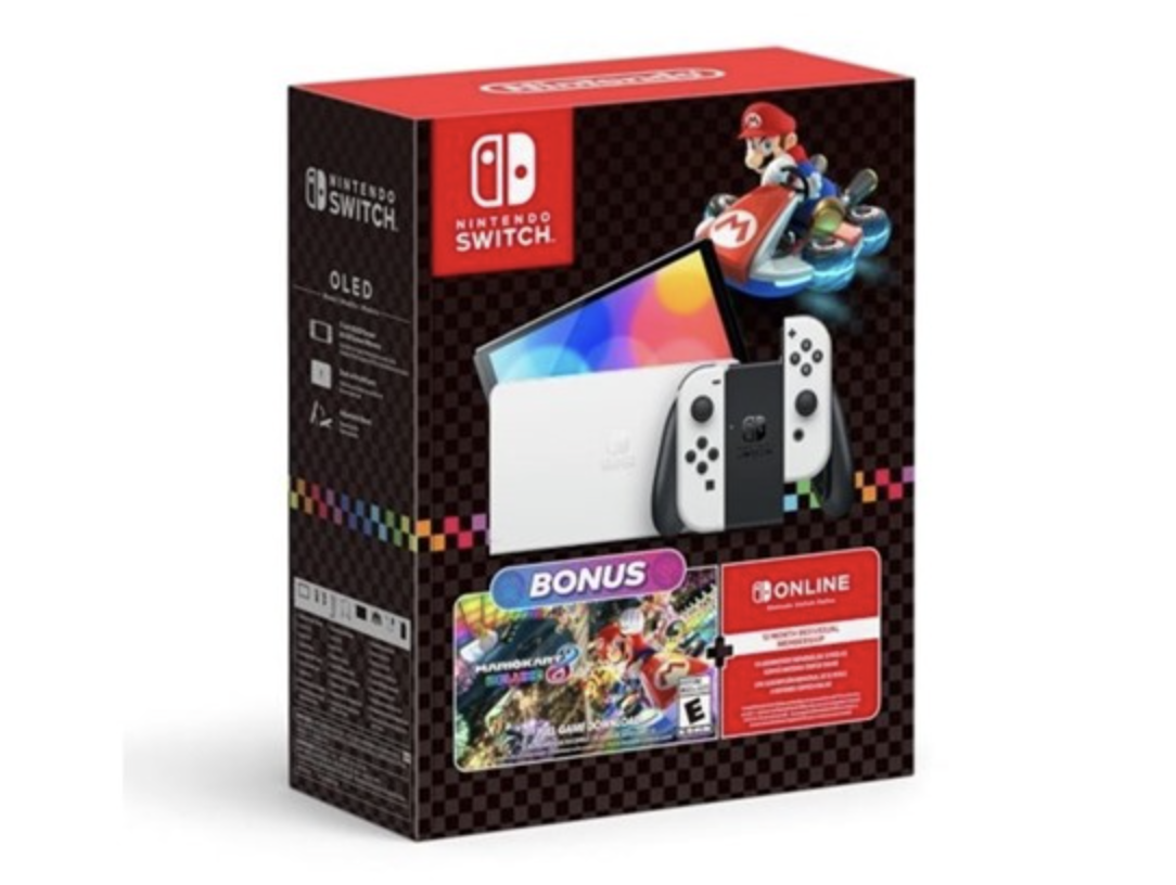 This Nintendo Switch OLED bundle comes with Mario Kart 8 for under