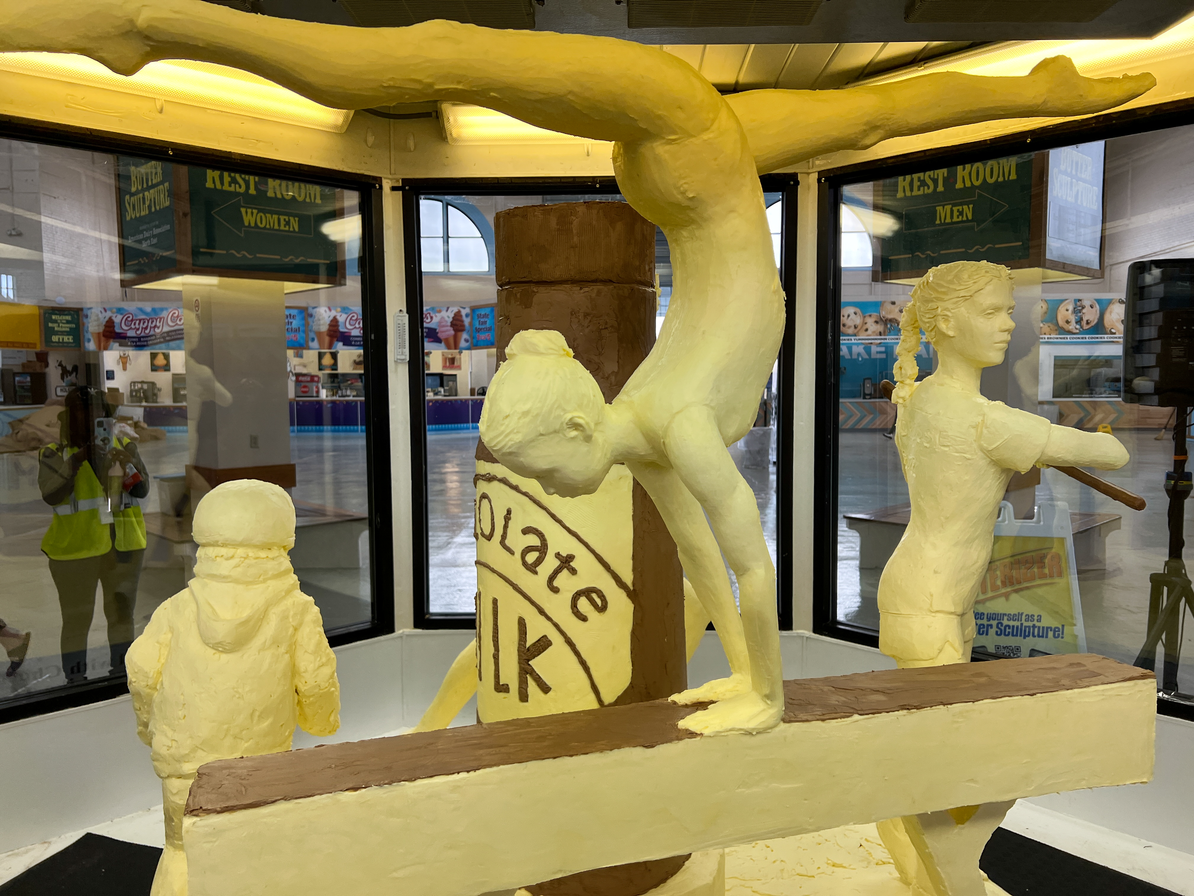 The 2022 butter sculpture at the New York State Fair. "Refuel Her Greatness--Celebrating the 50th Anniversary of Title IX" (Charlie Miller | cmiller@syracuse.com)