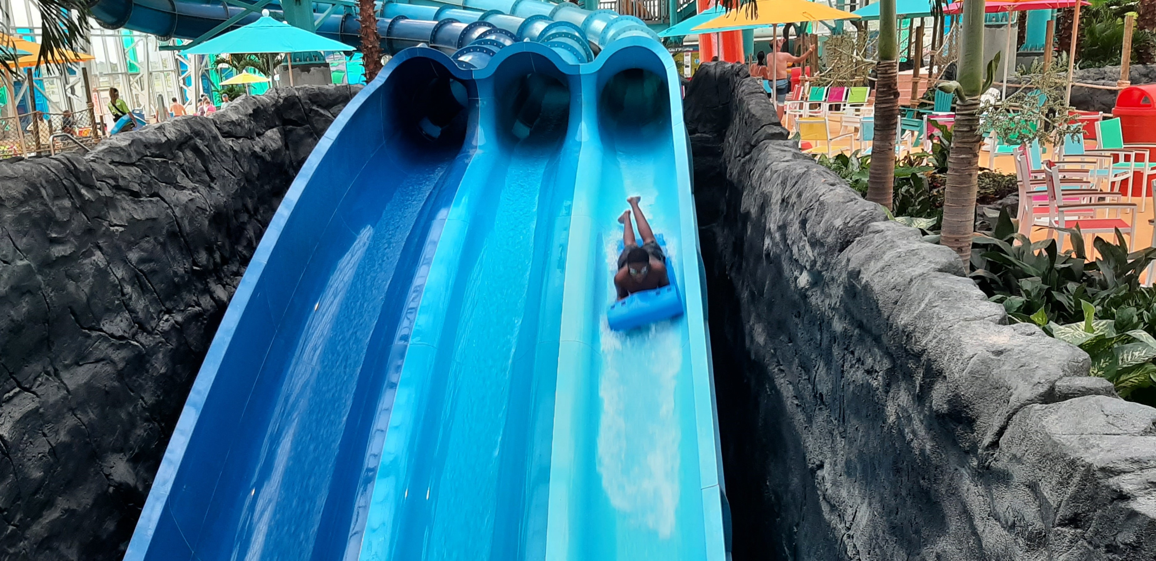 Man vs. slide: A visit to OWA's new indoor water park at Tropic Falls 