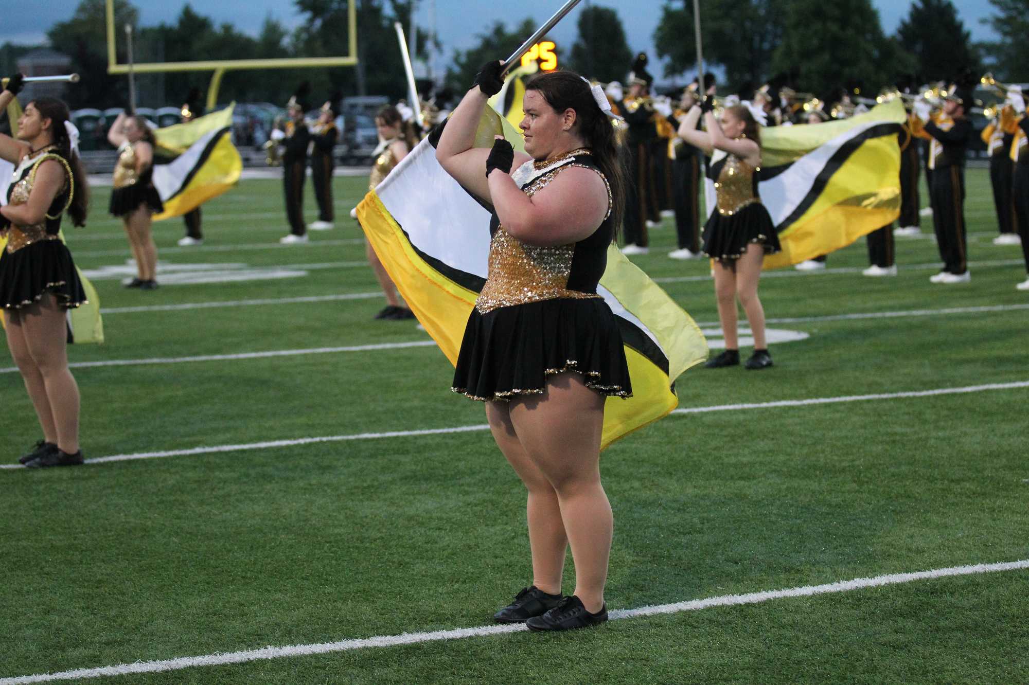 Painesville Riverside High School marching band at Aurora High School ...