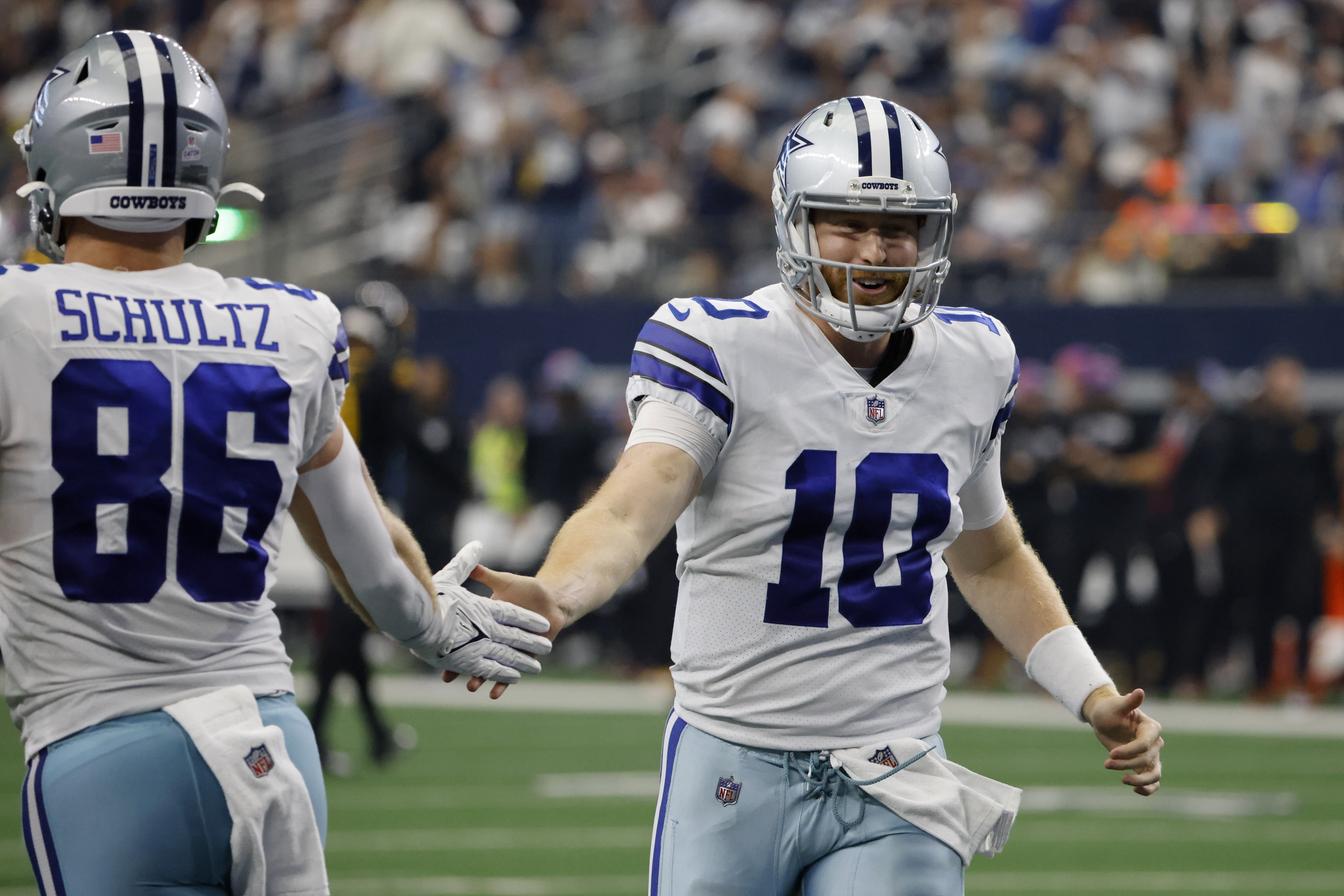 Dak Prescott of the Dallas Cowboys rushes for a touchdown against