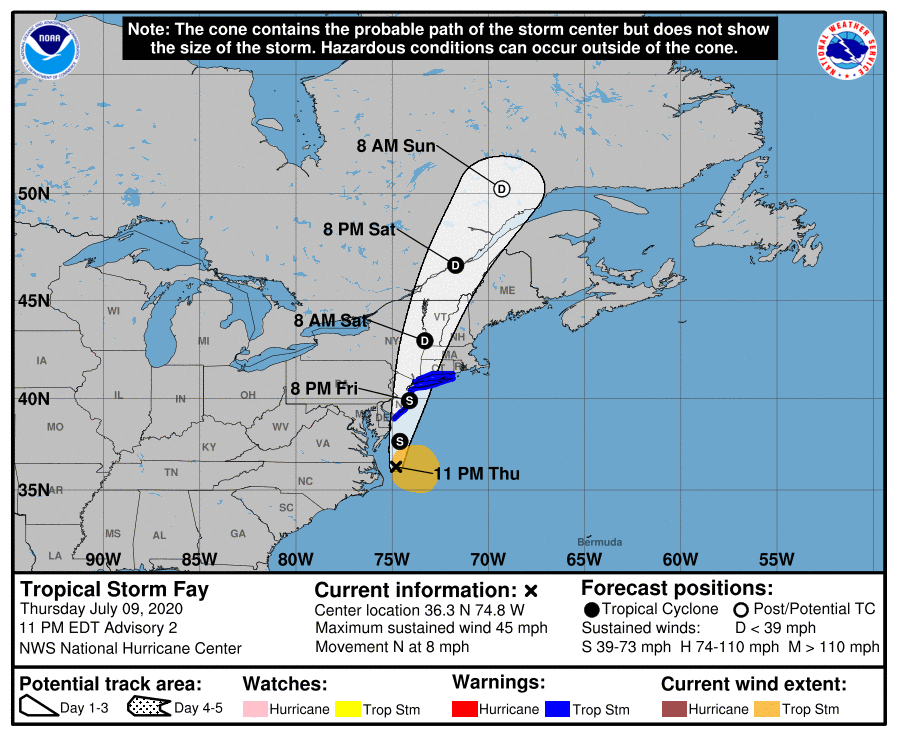 Tropical Storm Fay 2020 On Track For Landfall In Northeast Al Com Tropical Storm Fay 2020 On Track For Landfall In Northeast Al Com
