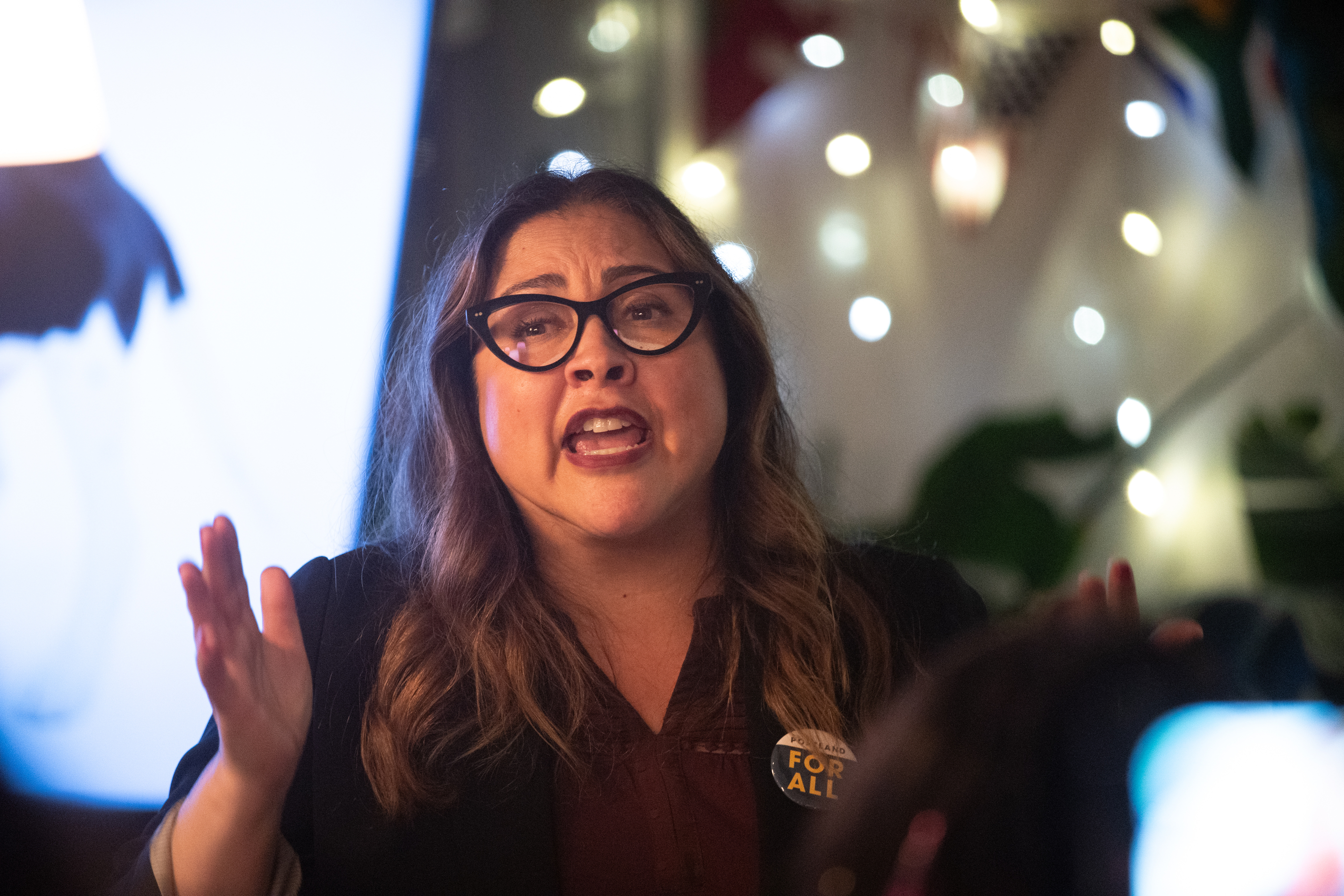 Carmen Rubio mayoral election party at The Sports Bra 2024 - oregonlive.com