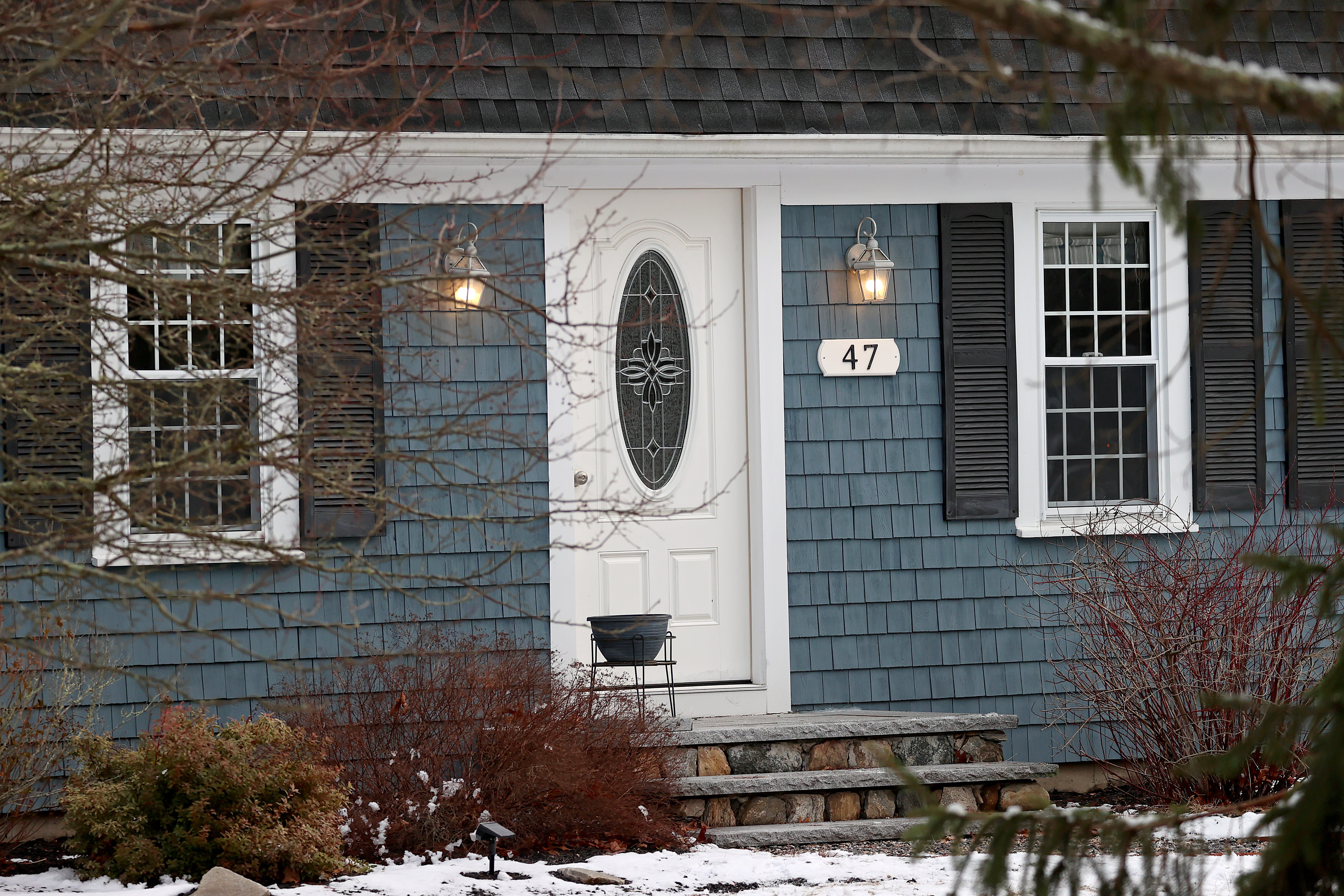 In Duxbury, MA, on January 25th, a man called the fire and police to report that a woman had attempted to kill herself at a residence where the bodies of two deceased children were discovered in the house. (Photo by Ryan/The Boston Globe via Getty Images)