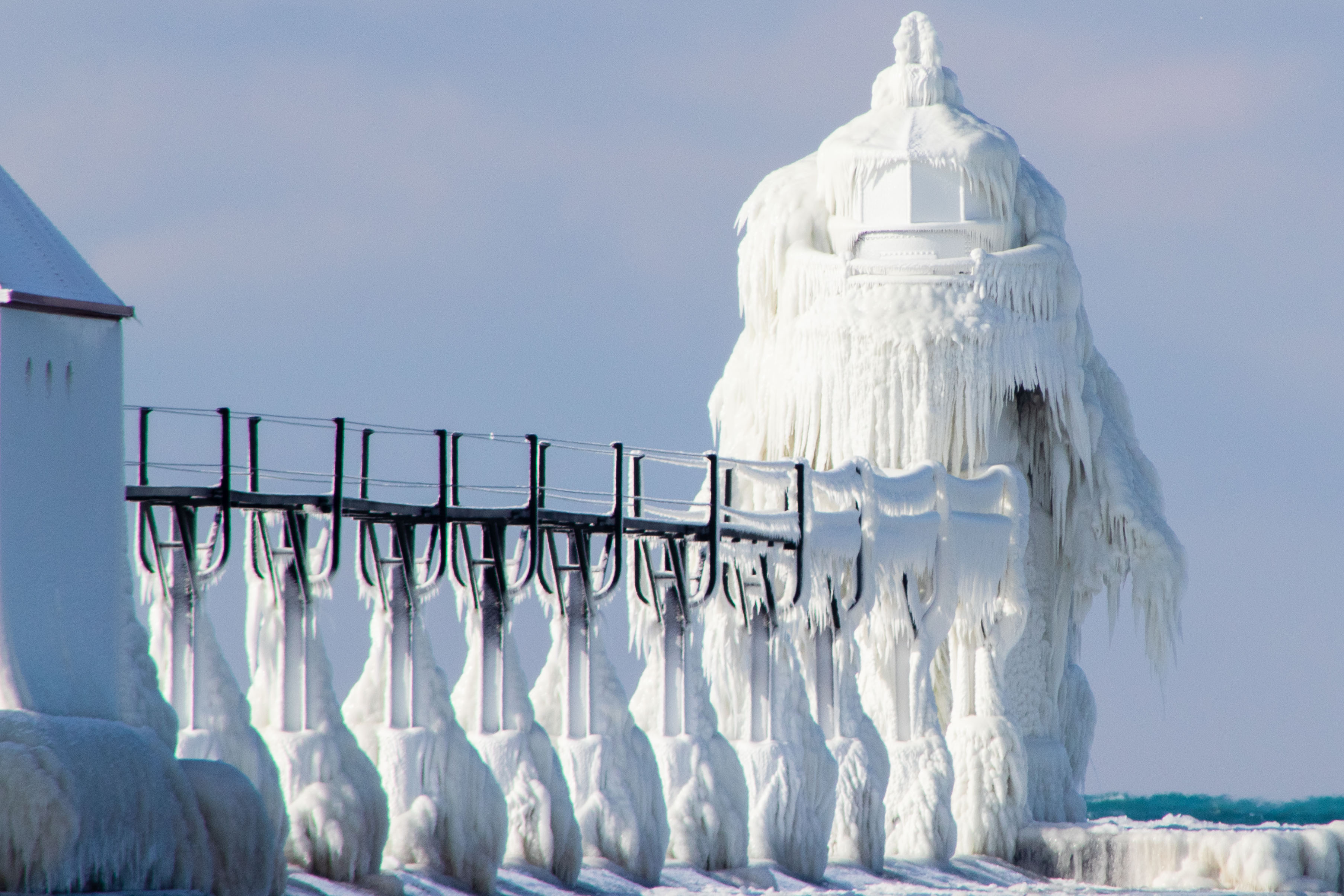 St. Joseph Lighthouse frozen wonderland