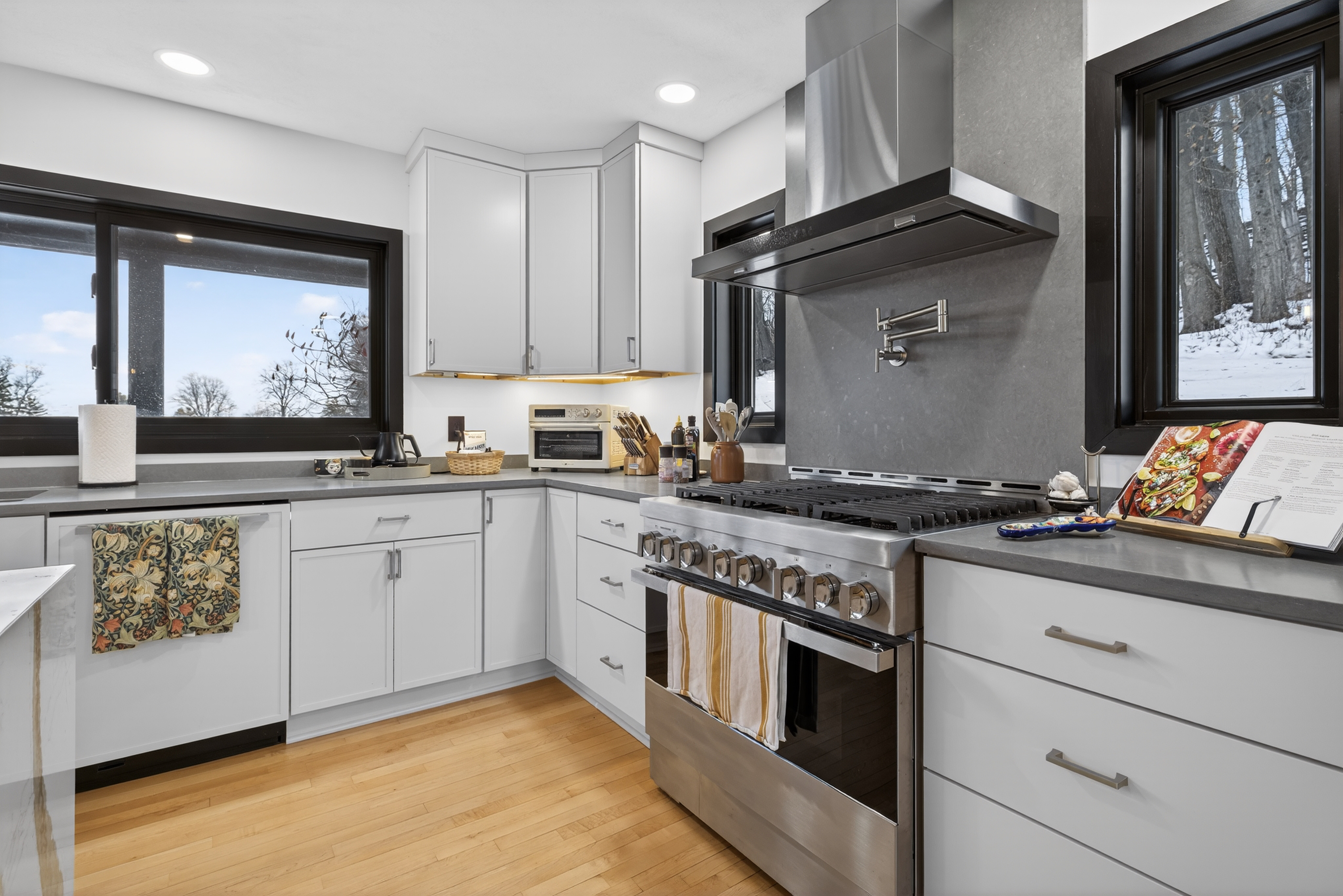 - Christina Cianciosi grew up admiring the house at 101 Alton Street in Syracuse which borders Bellevue Country Club. In 2022, she bought the unique home and gave it an extensive renovation. The kitchen has a six-burner stove with hood. Courtesy of Kyle Fedrizzi, owner of kfotography315, LLC.
