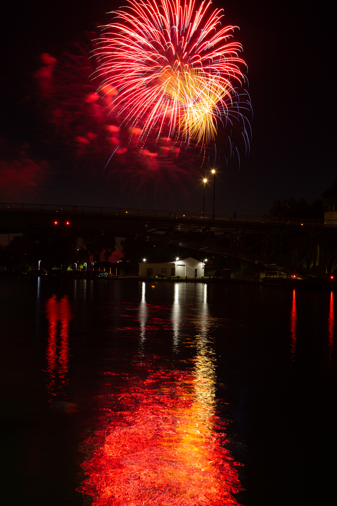 Lorain Port Authority Fireworks show on the Black River