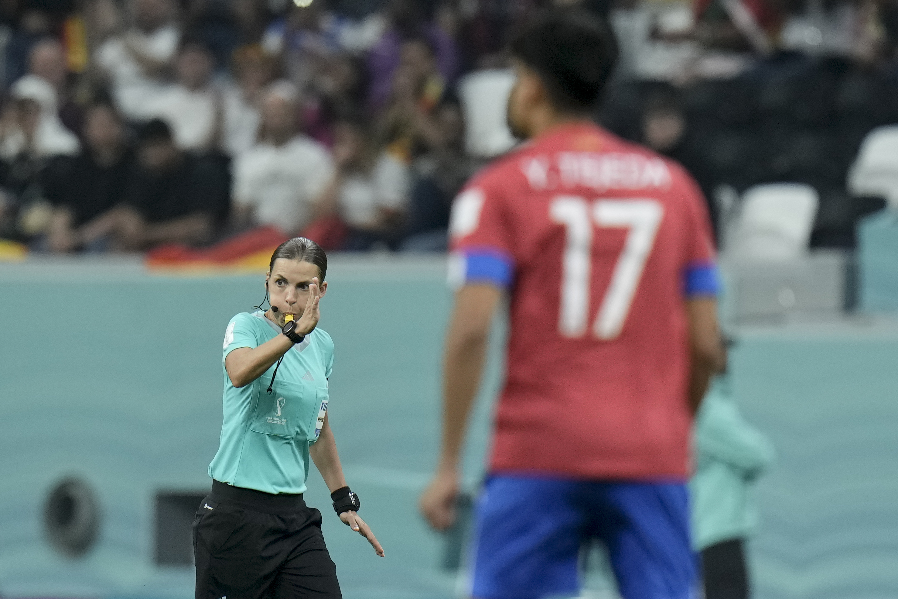 Stephanie Frappart makes history as first female referee for match at men's  World Cup - The Japan Times