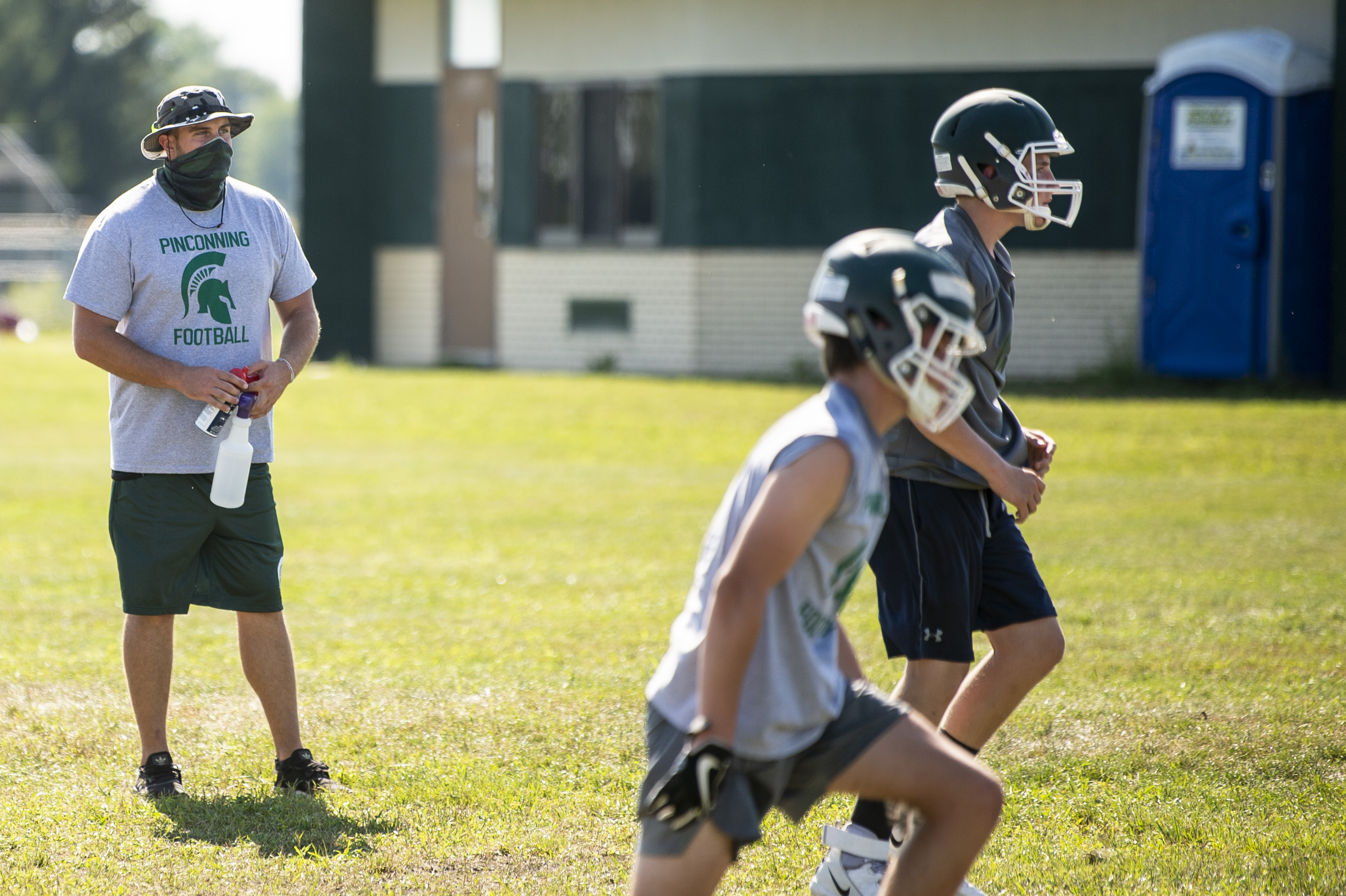 Pinconning football players strive during first week of practice
