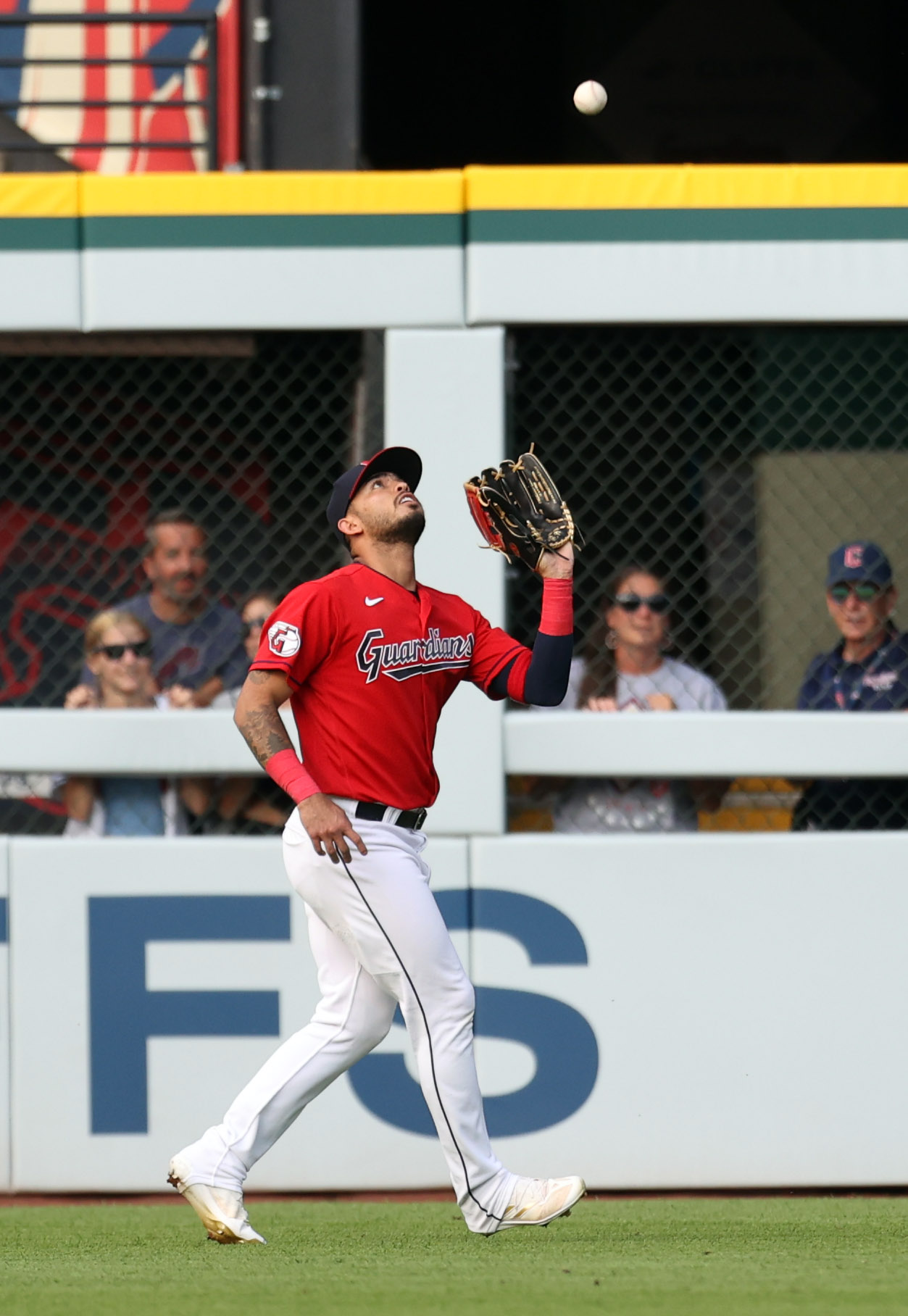 Bryson Stott of the Philadelphia Phillies catches a fly ball in