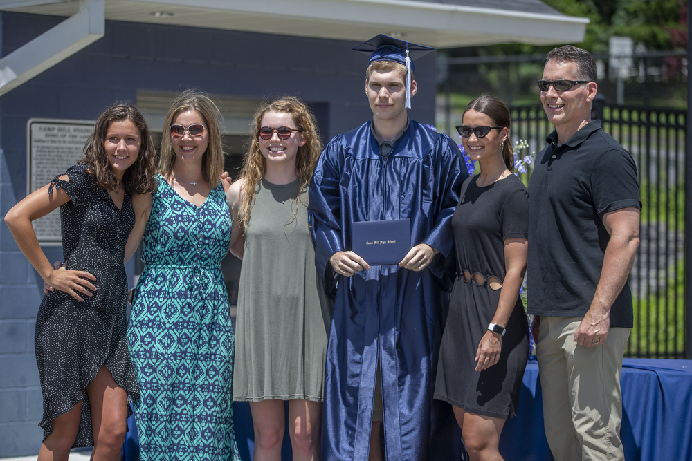 Camp Hill High School holds outdoor graduation, ten students at a time
