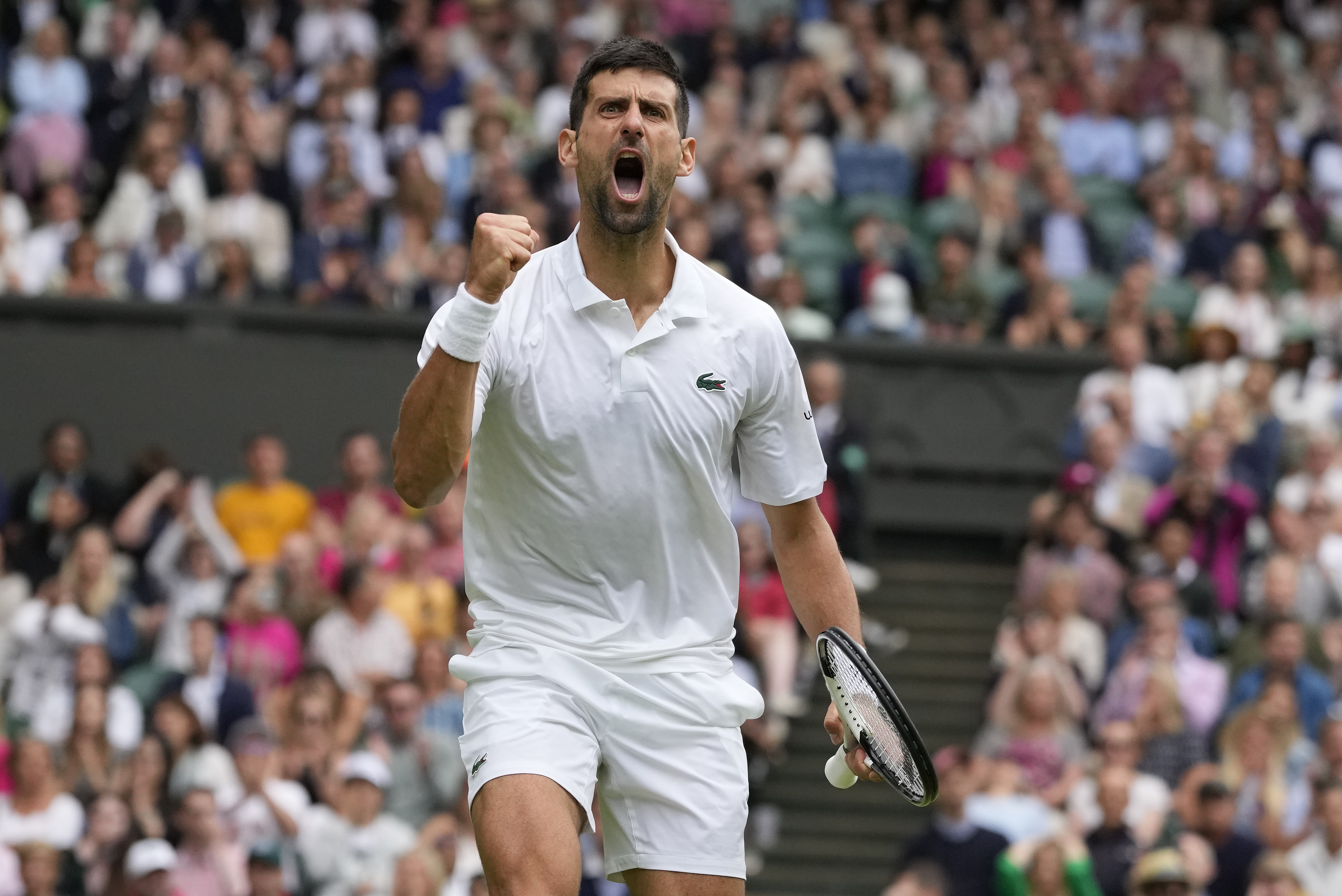 What time does Novak Djokovic play in the Wimbledon mens semifinals (7/14/23)?
