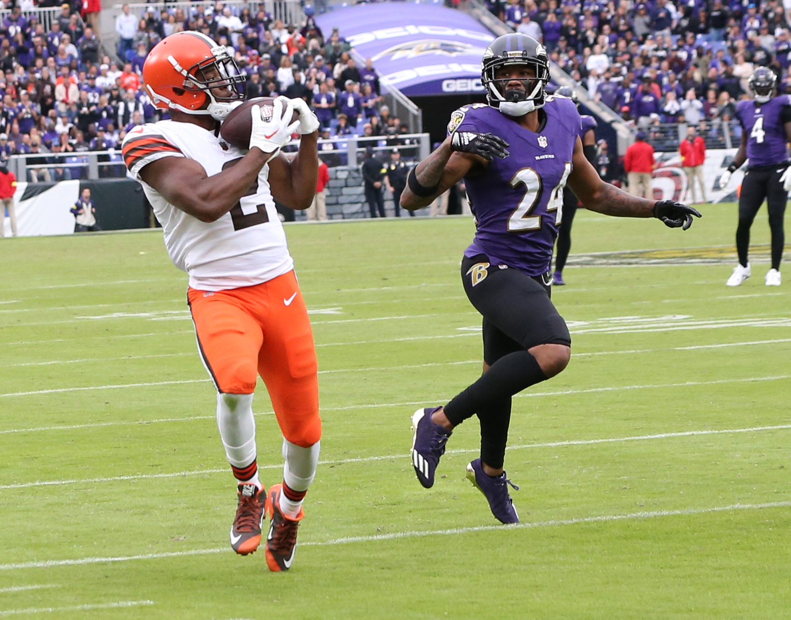 Browns WR Amari Cooper blasts his intercepted pass on trick play