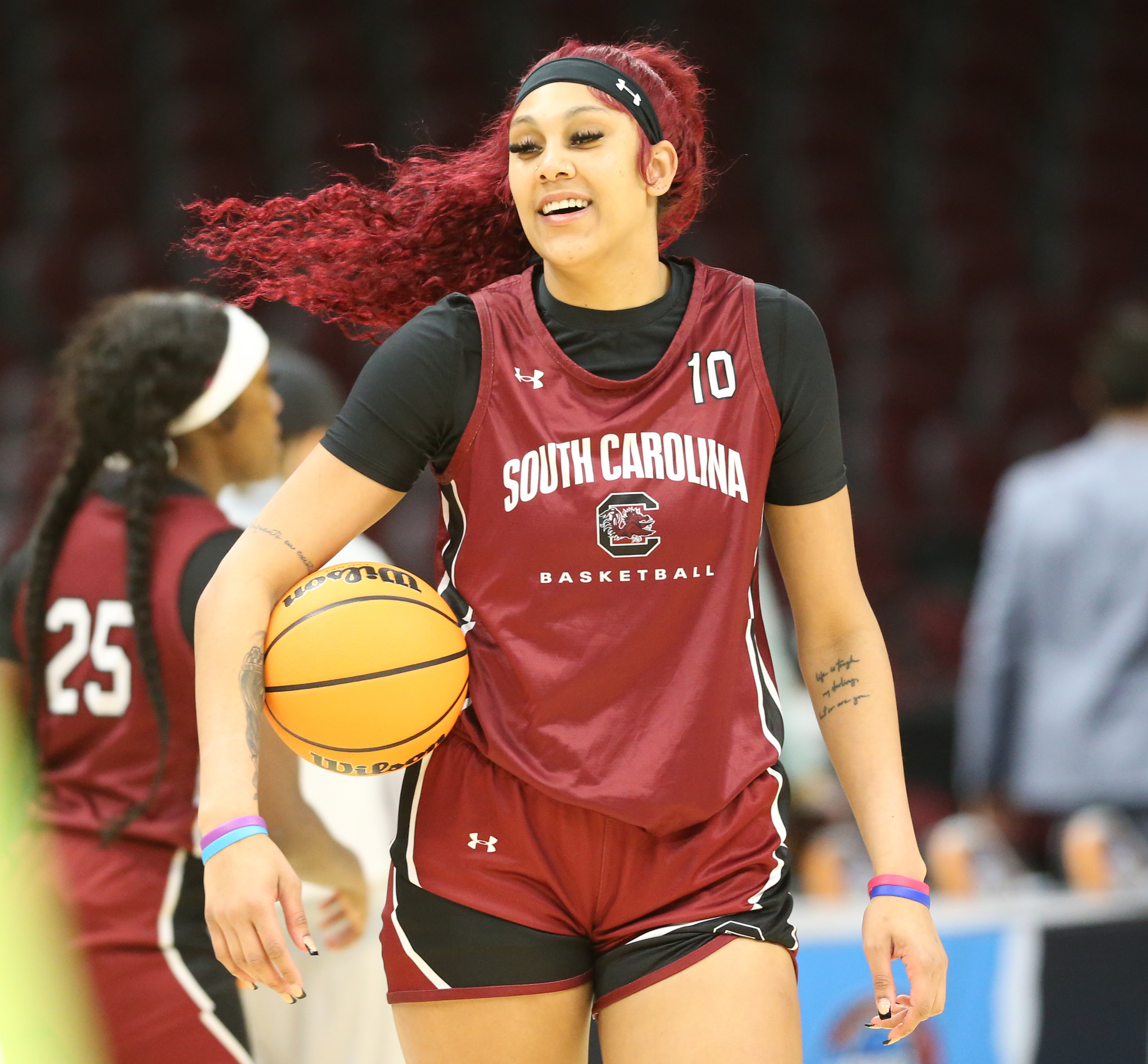 South Carolina Final Four practice at Rocket Mortgage FieldHouse, April