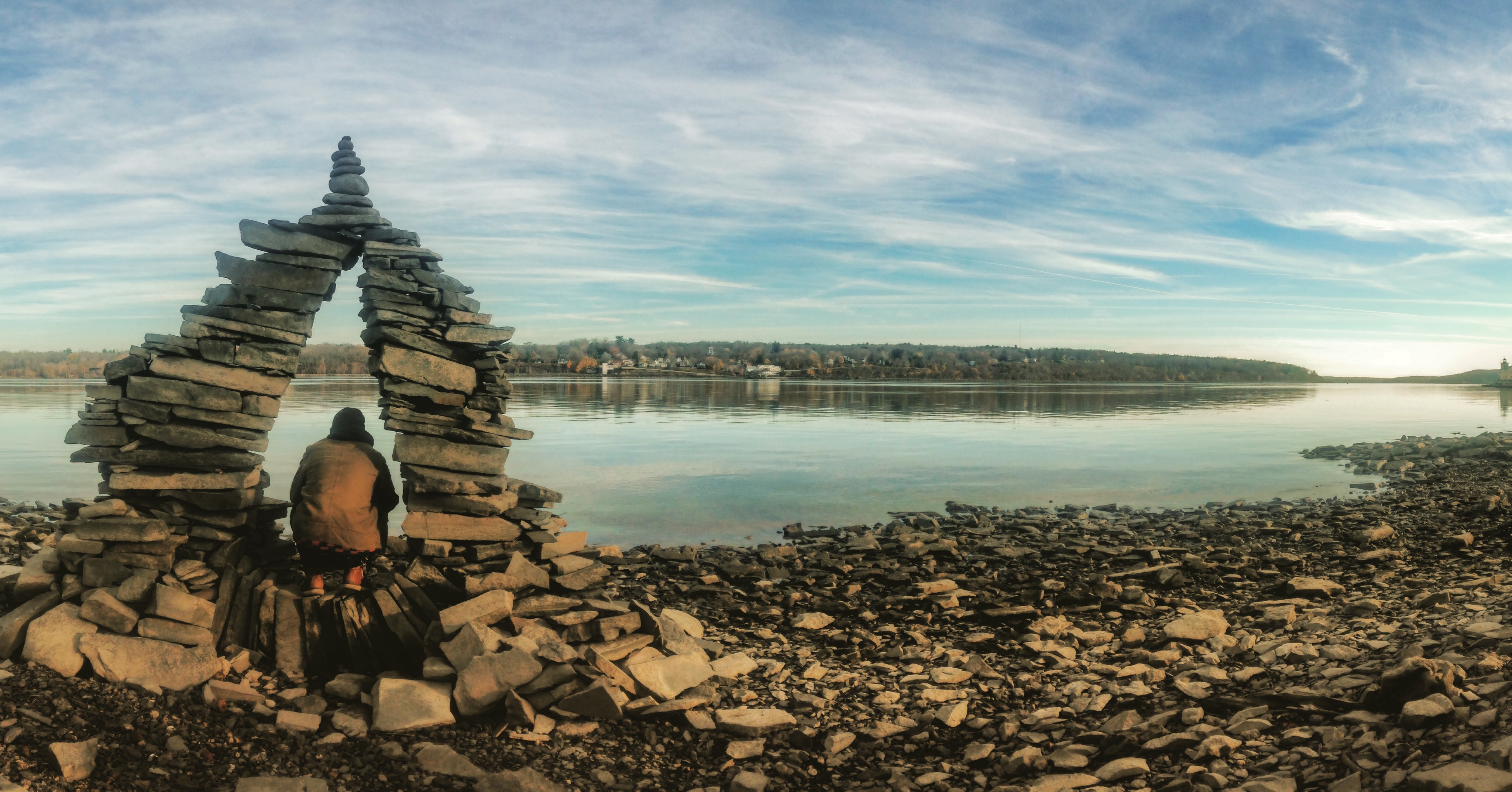 Hudson Valley man stacks stones into spectacular sculptures