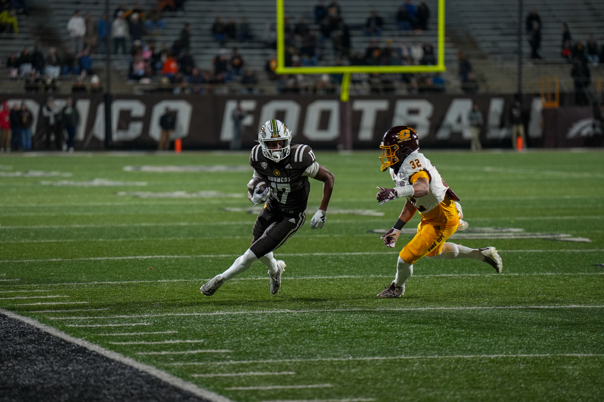 Western Michigan and Central Michigan battle for the victory cannon 