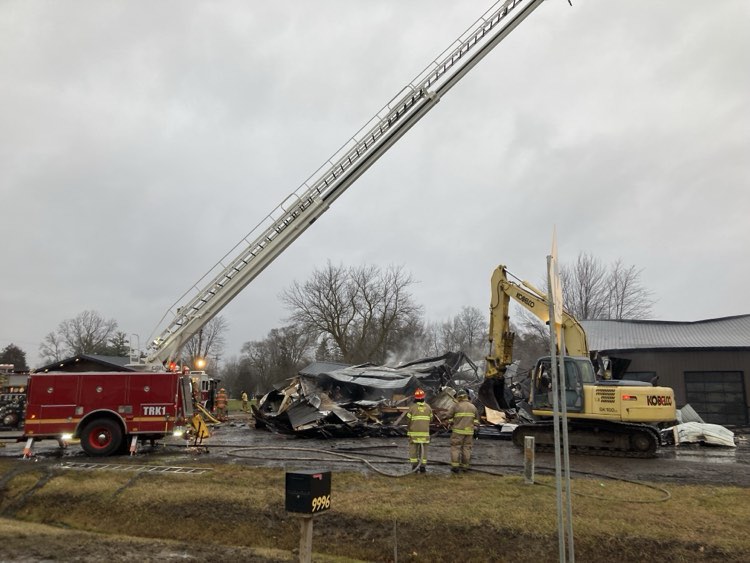 Fire at 4 Wheel Buy in Chesaning on Jan. 3.