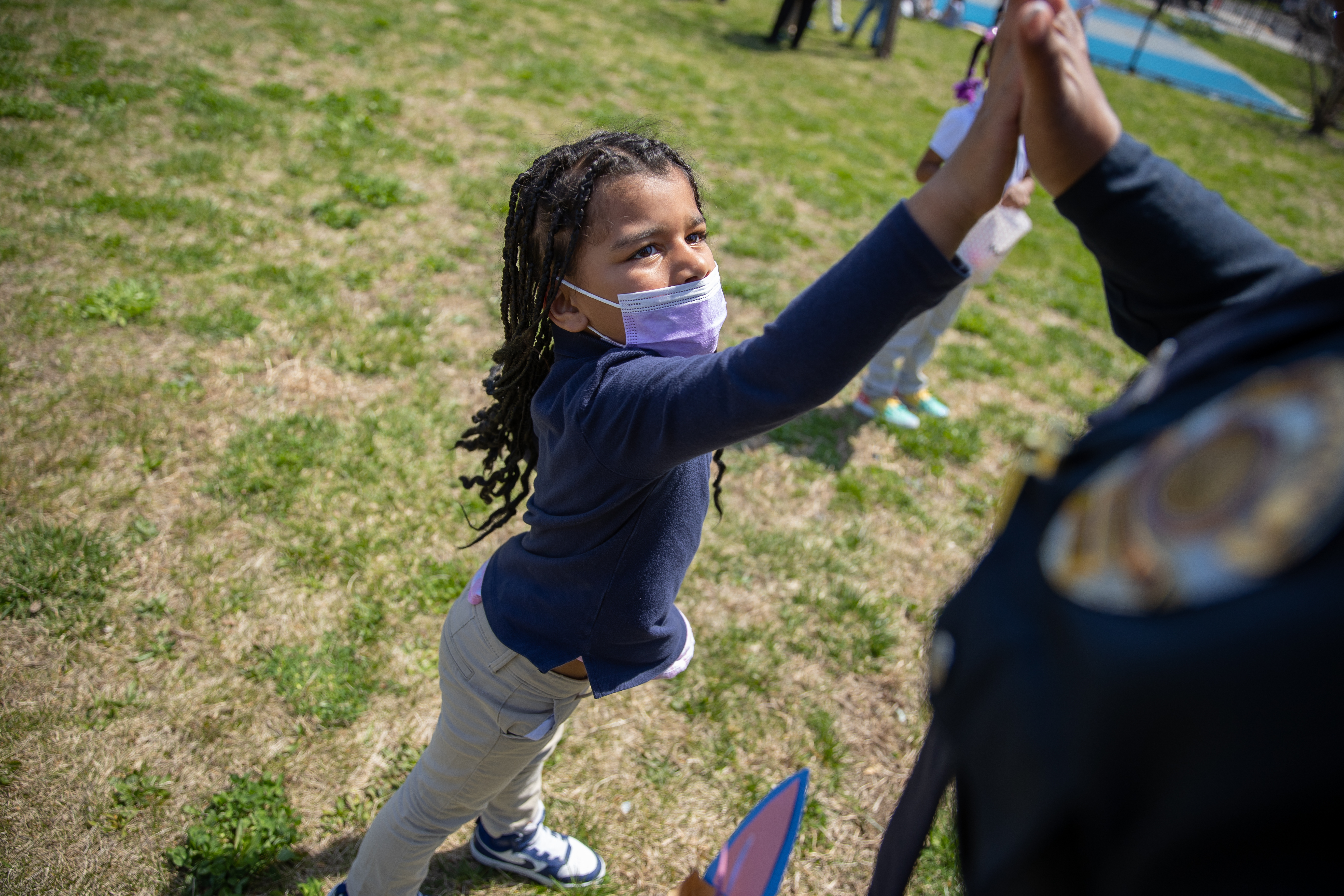 Camden County police officers host Easter egg hunt, April 14, 2022